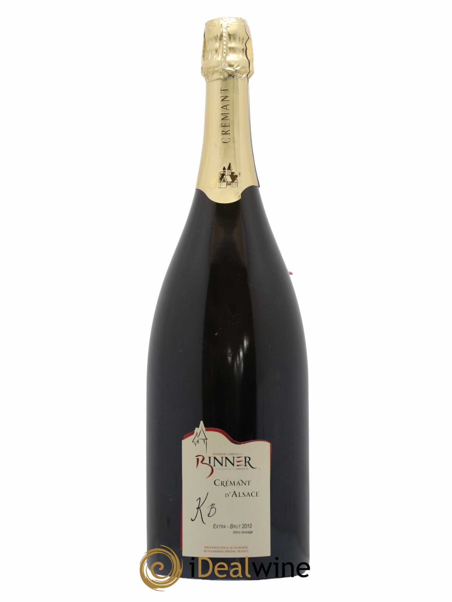 Crémant d'Alsace KB Extra Brut Christian Binner 2010 - Lot de 1 magnum - 0