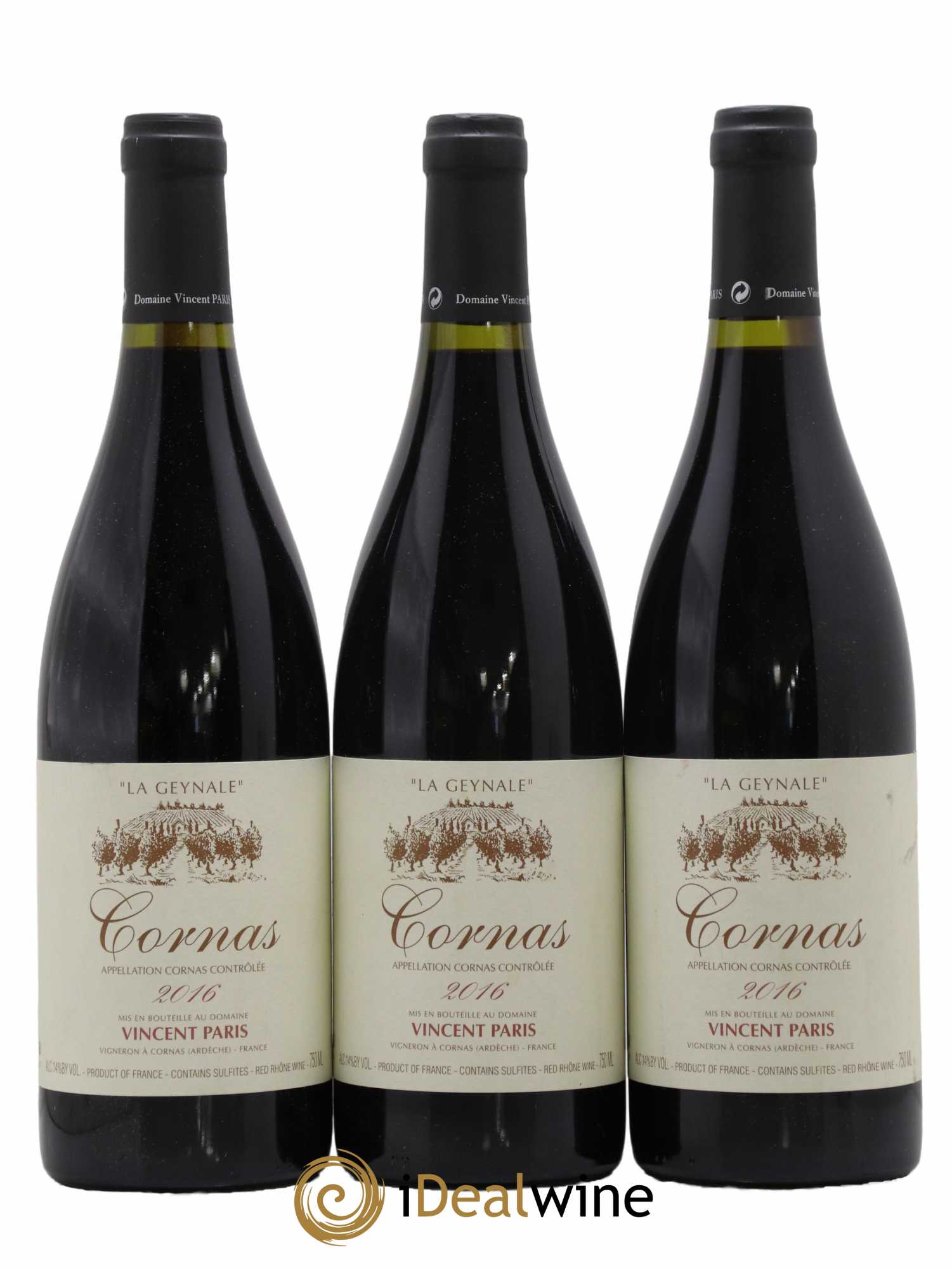 Cornas La Geynale Vincent Paris 2016 - Lot de 3 bouteilles - 0