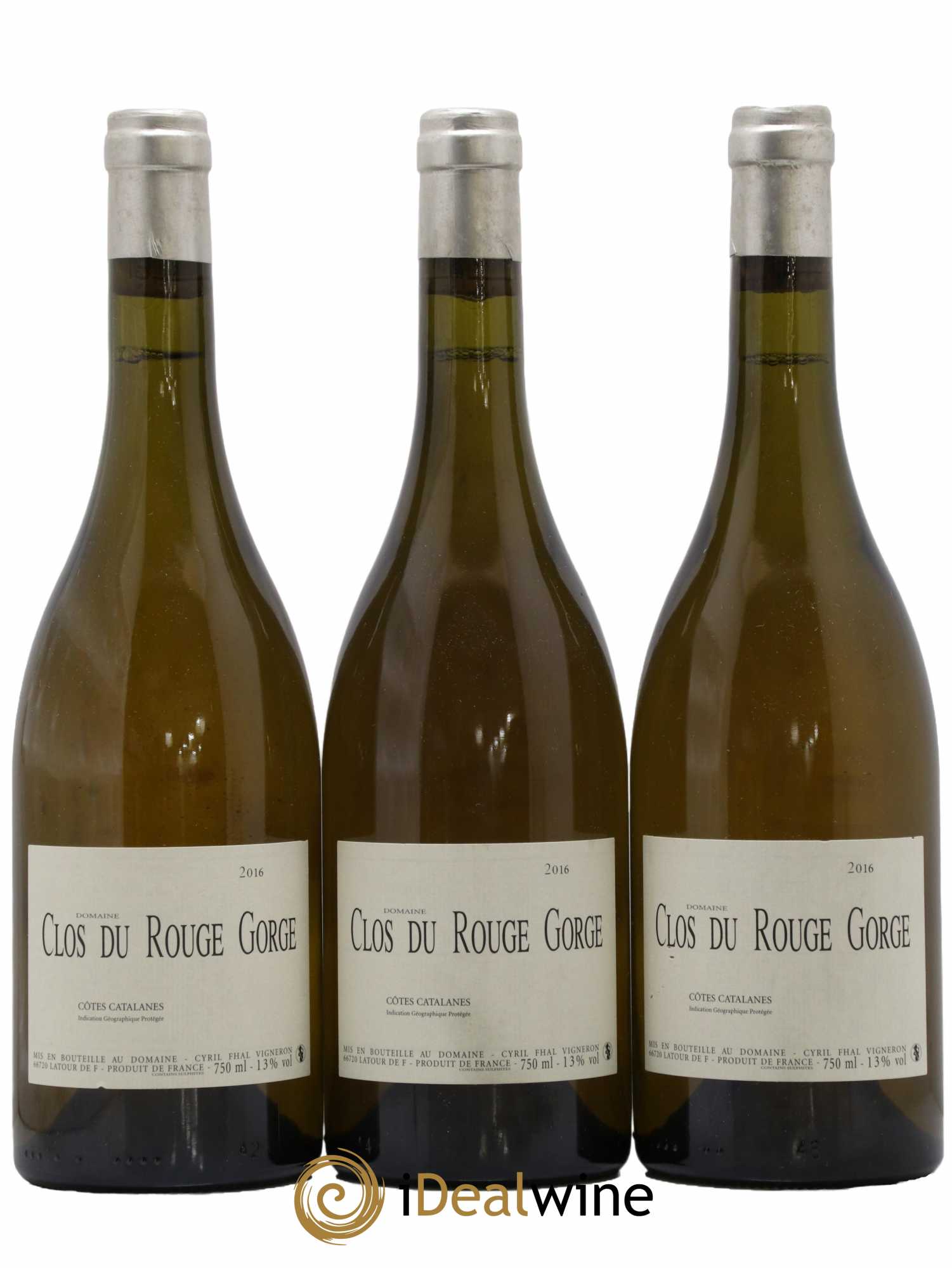 Côtes Catalanes Clos du Rouge Gorge Cyril Fhal 2016 - Lot de 3 bouteilles - 0