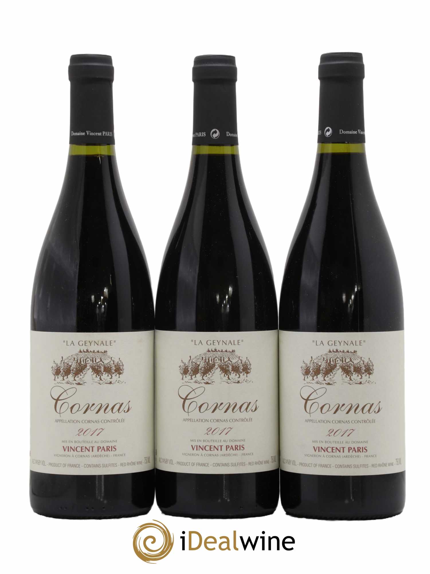Cornas La Geynale Vincent Paris 2017 - Lot de 3 bouteilles - 0