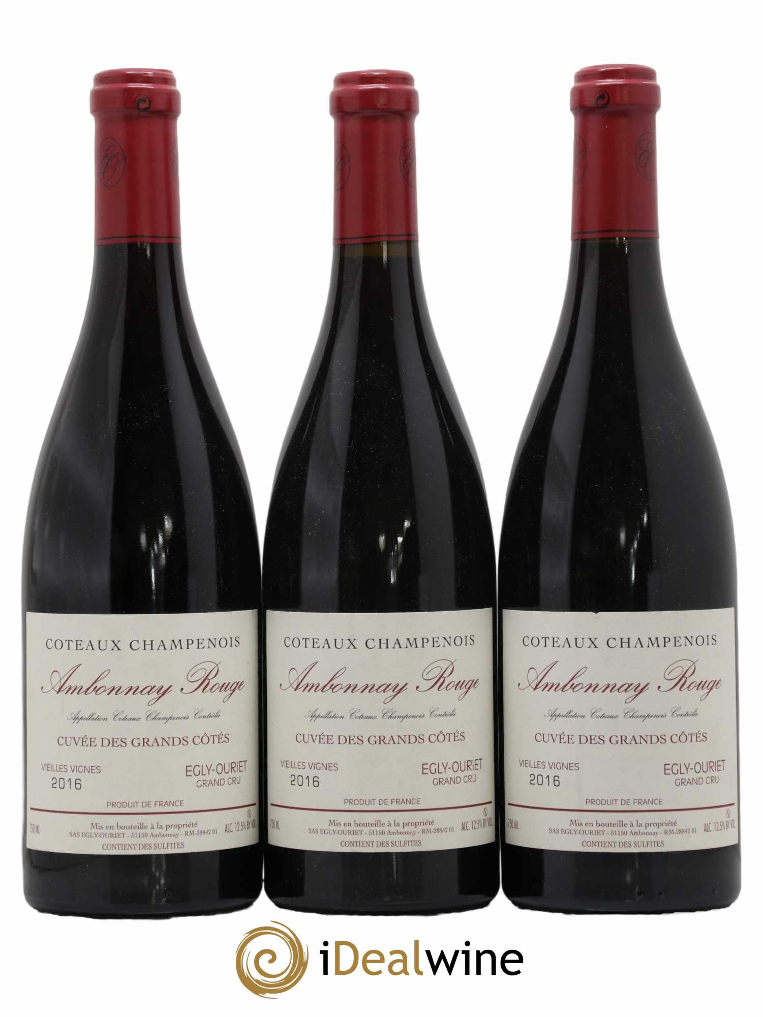 Ambonnay Cuvée des Grands Côtés VV Grand Cru Egly-Ouriet 2016 - Lot de 3 bouteilles - 0