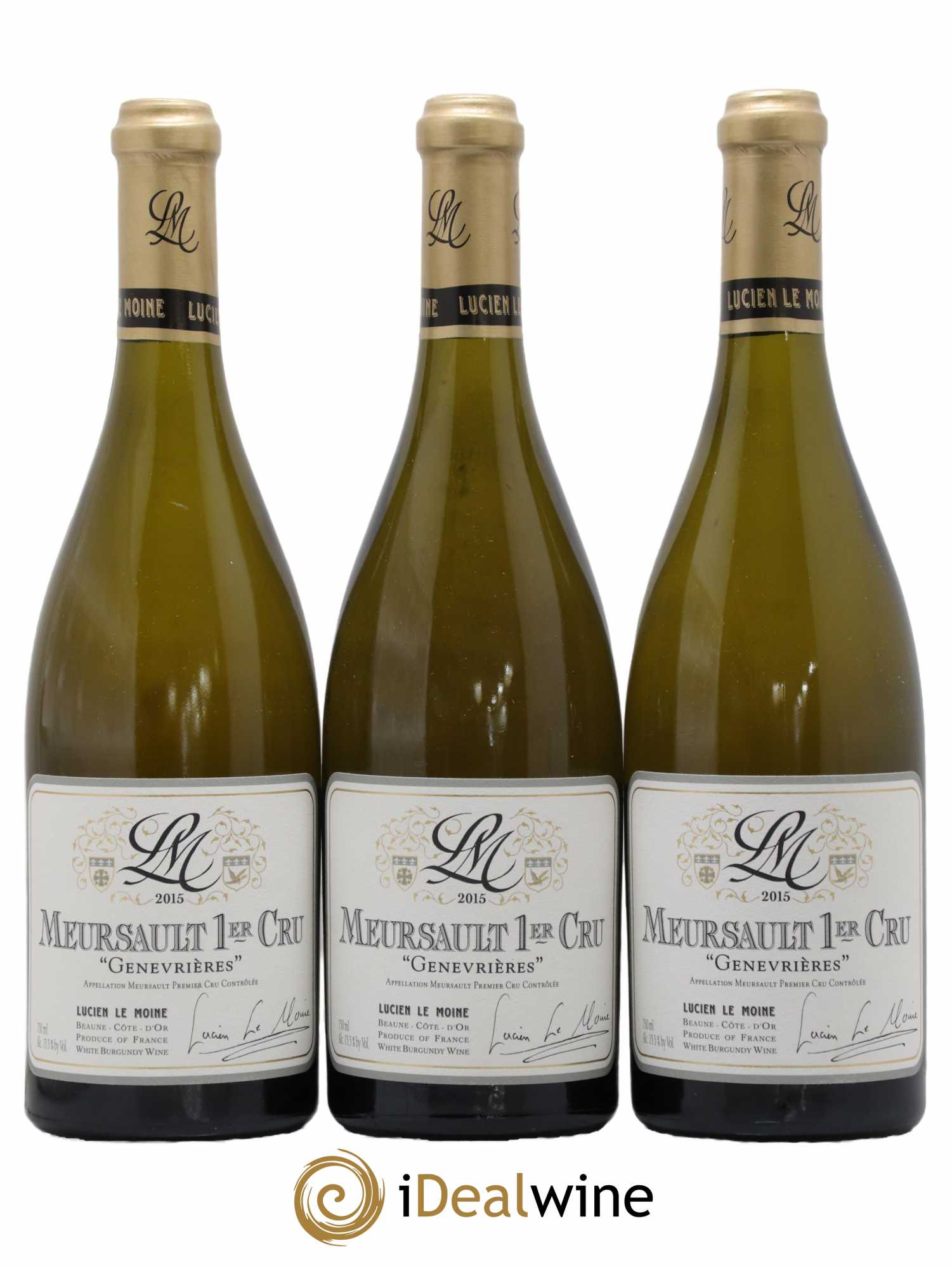 Meursault 1er Cru Genevrières Lucien Le Moine 2015 - Lot de 3 bouteilles - 0
