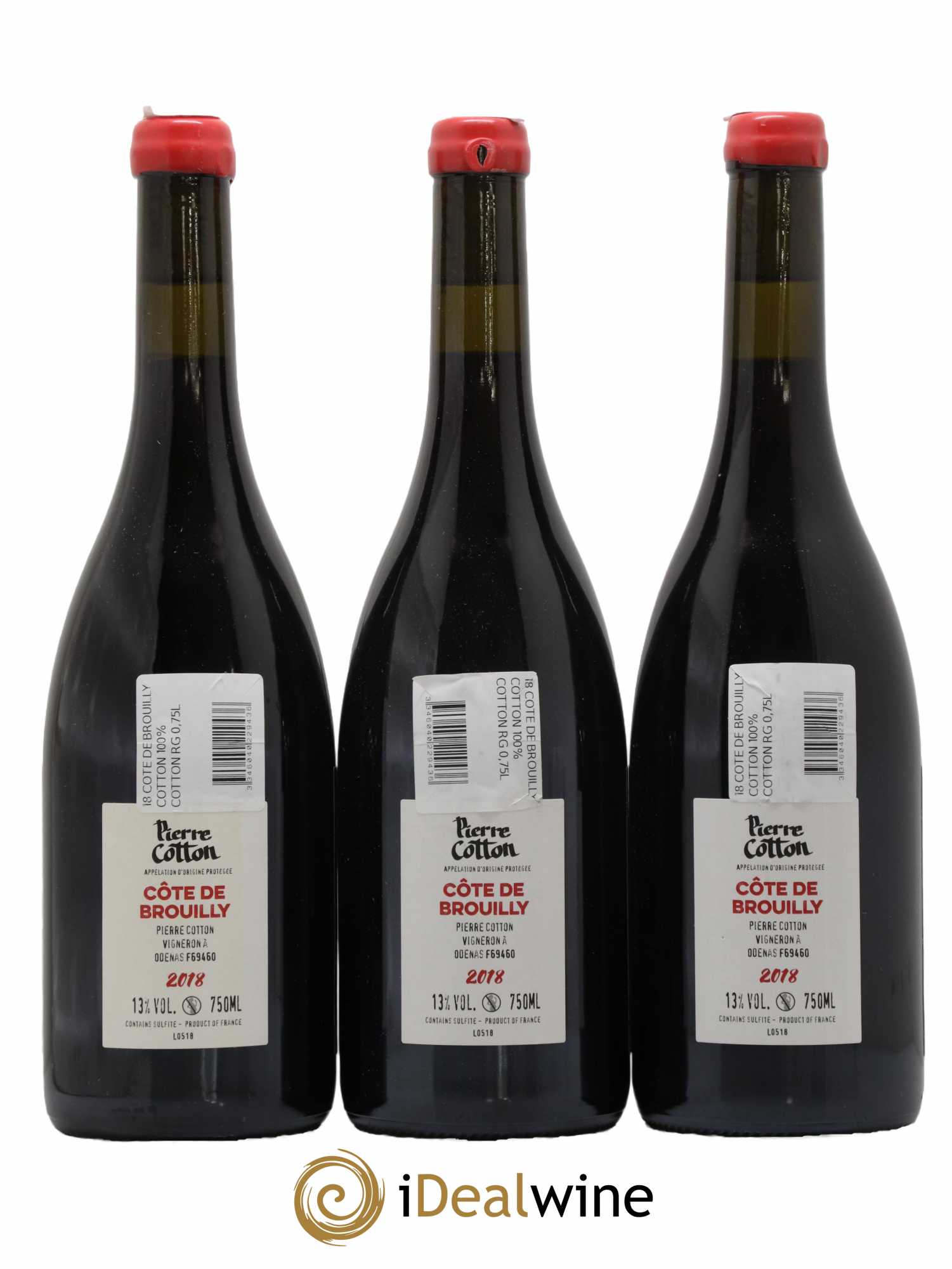 Côte de Brouilly Bonnet-Cotton (Domaine) 2018 - Lot de 3 bouteilles - 1