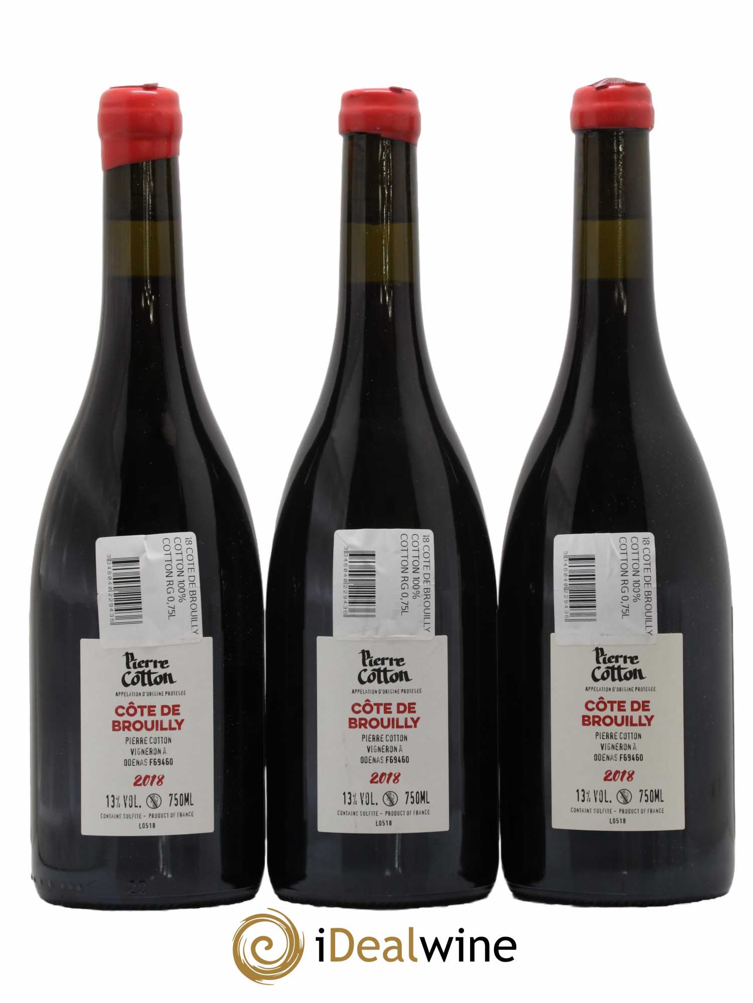 Côte de Brouilly Bonnet-Cotton (Domaine) 2018 - Lot de 3 bouteilles - 1