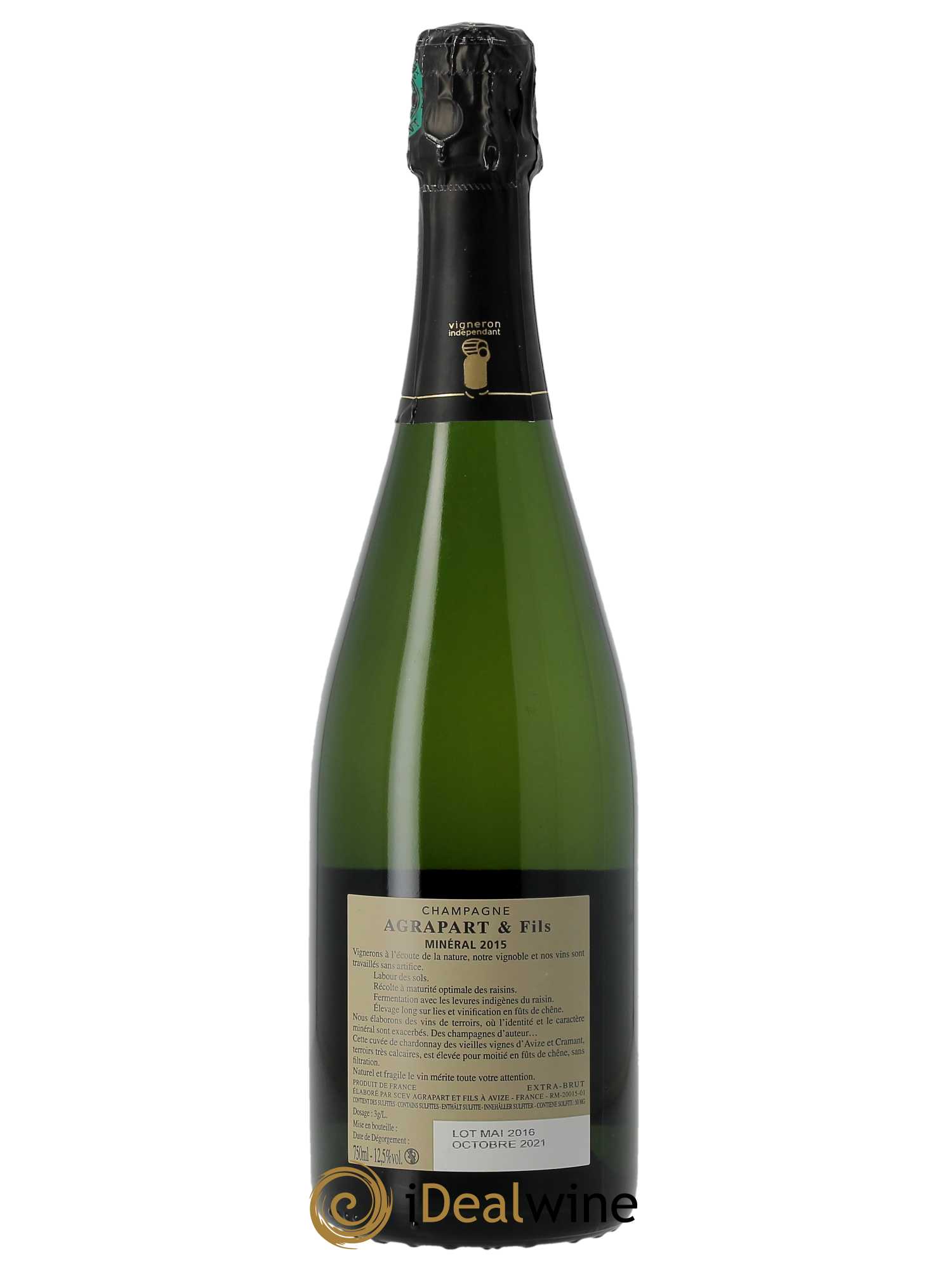 Minéral Blanc de Blancs Extra-Brut Agrapart & Fils 2015 - Lot de 1 bouteille - 1