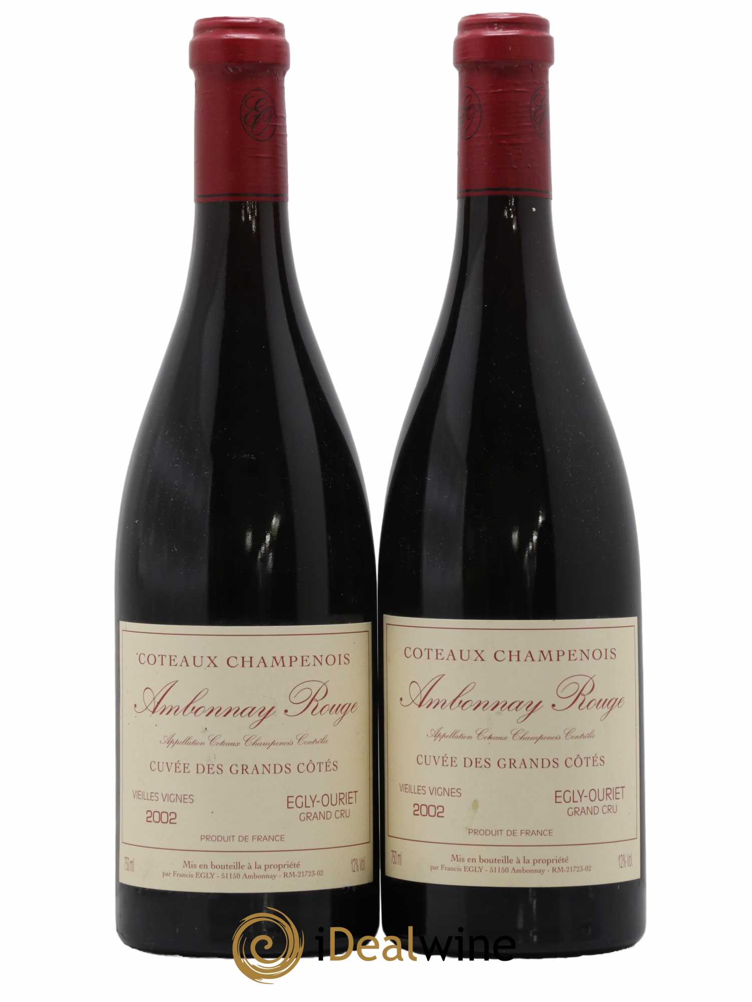 Ambonnay Cuvée des Grands Côtés VV Grand Cru Egly-Ouriet 2002 - Lot de 2 bouteilles - 0