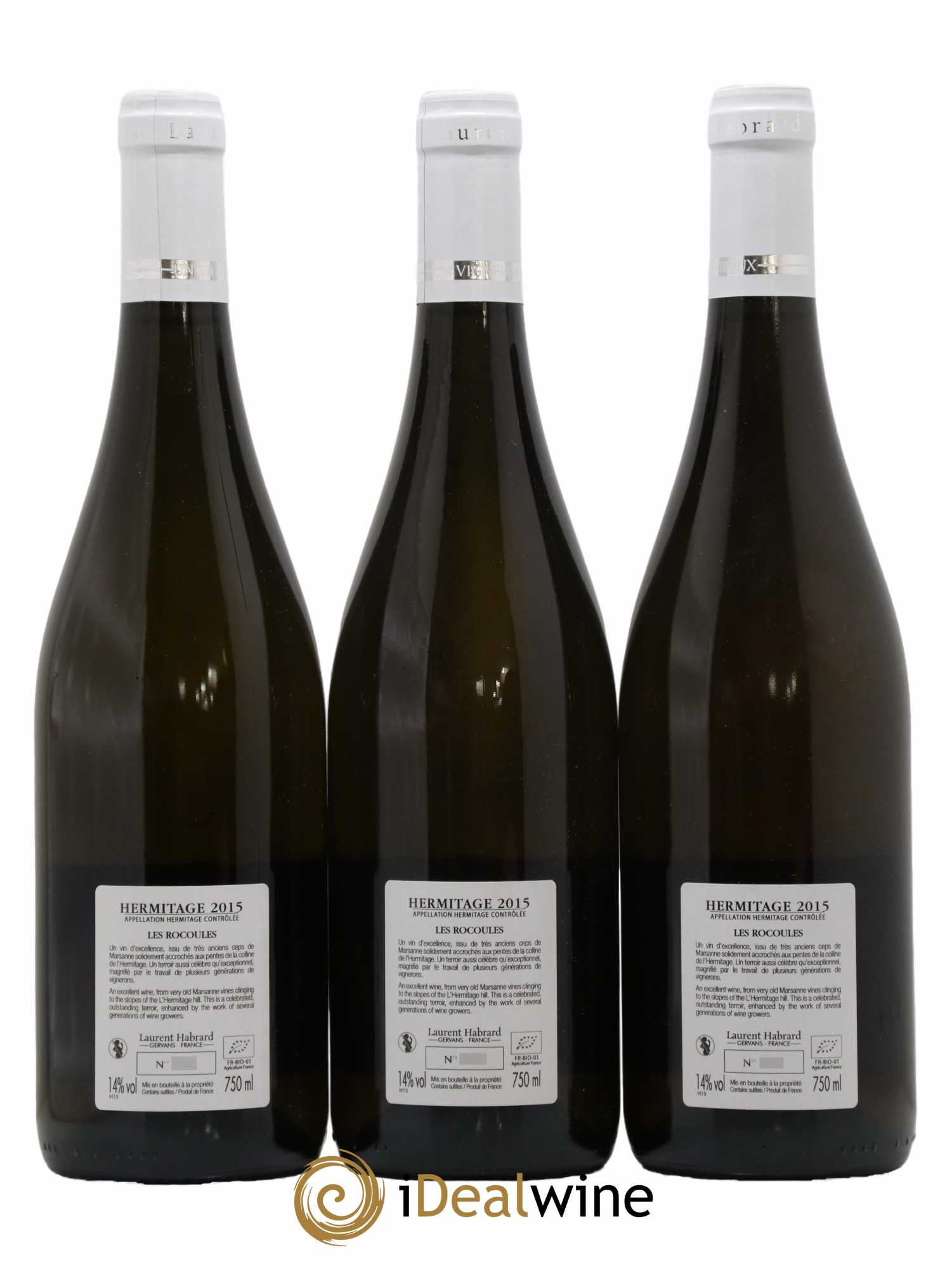 Hermitage Les Rocoules Laurent Habrard 2015 - Lot de 3 bouteilles - 1