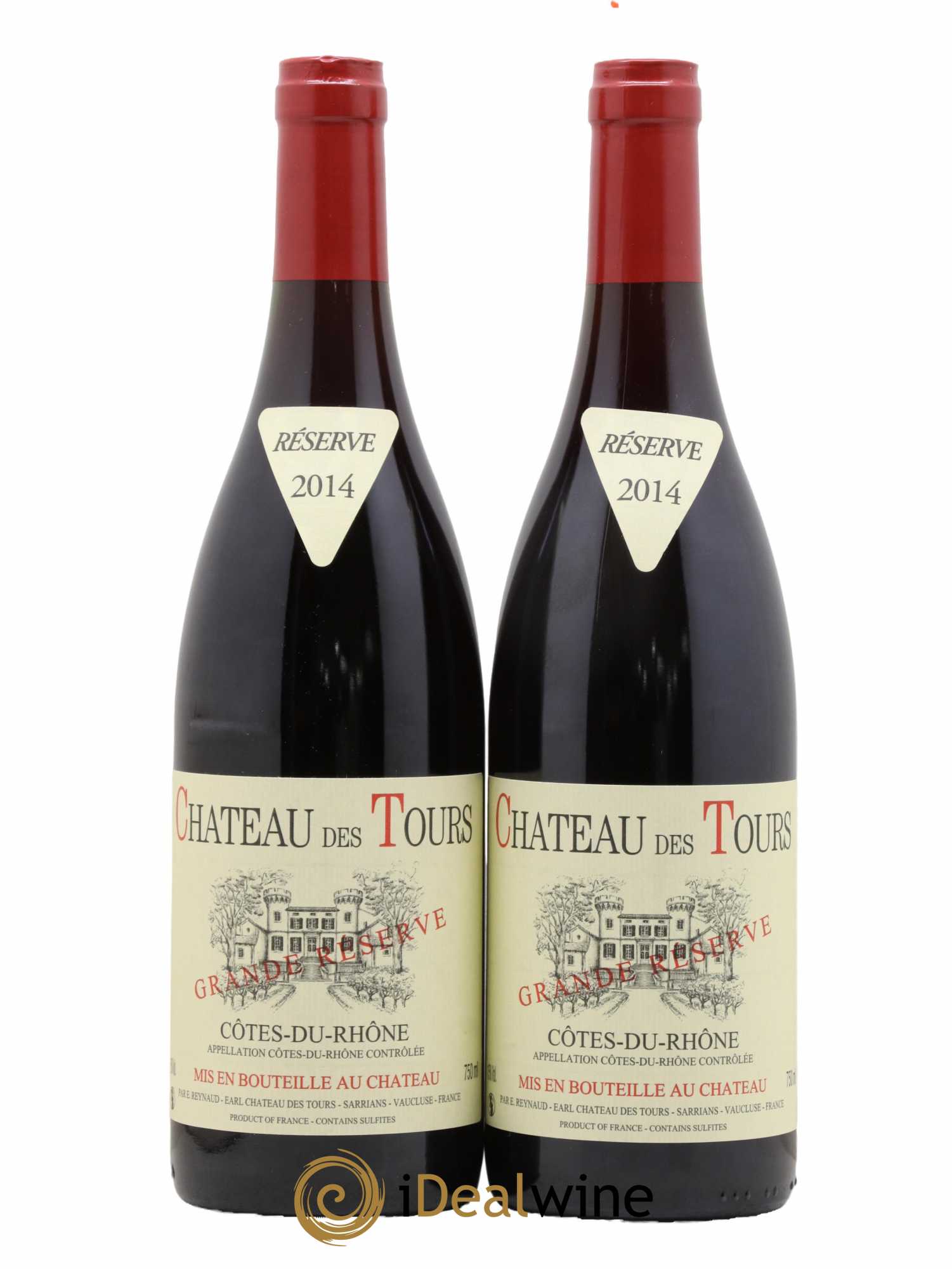 Côtes-du-Rhône Château des Tours Grande Réserve Emmanuel Reynaud 2014 - Lot de 2 bouteilles - 0