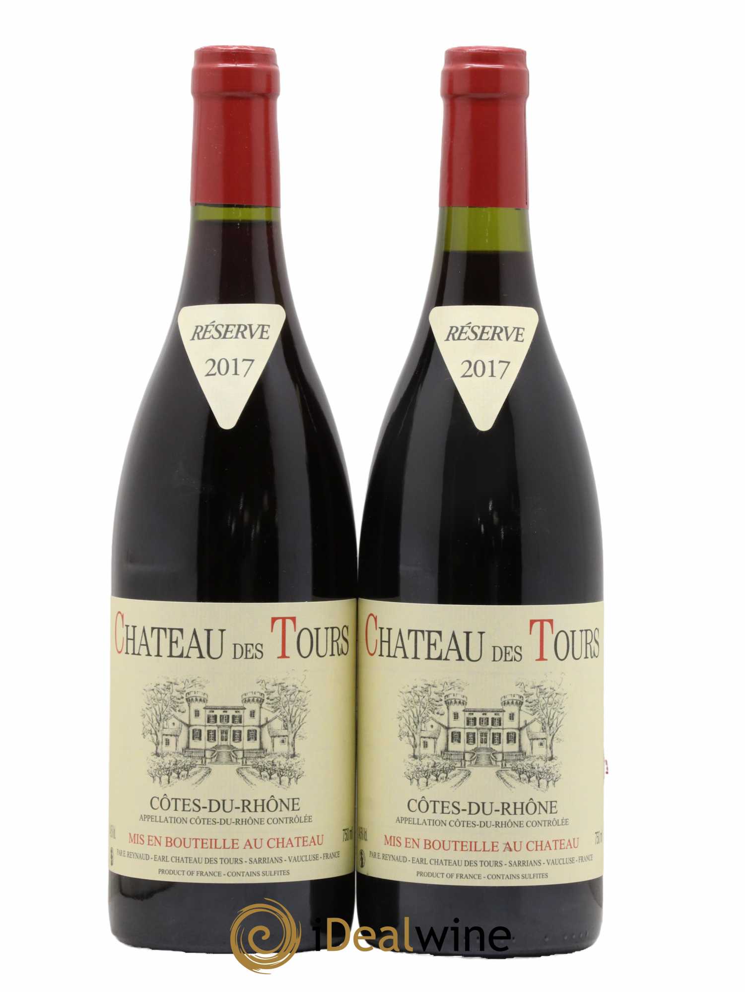Côtes-du-Rhône Château des Tours Emmanuel Reynaud 2017 - Lot de 2 bouteilles - 0