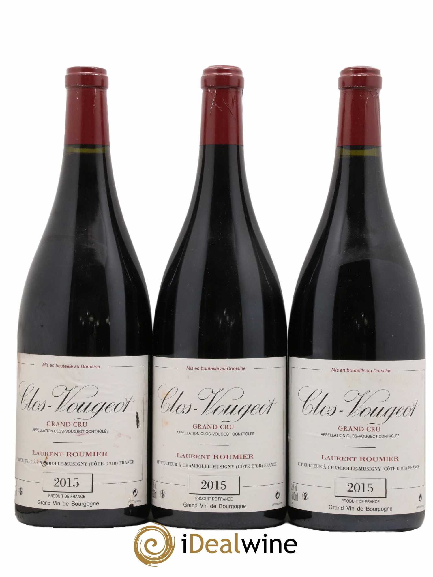 Clos de Vougeot Grand Cru Laurent Roumier 2015 - Lot de 3 magnums - 0