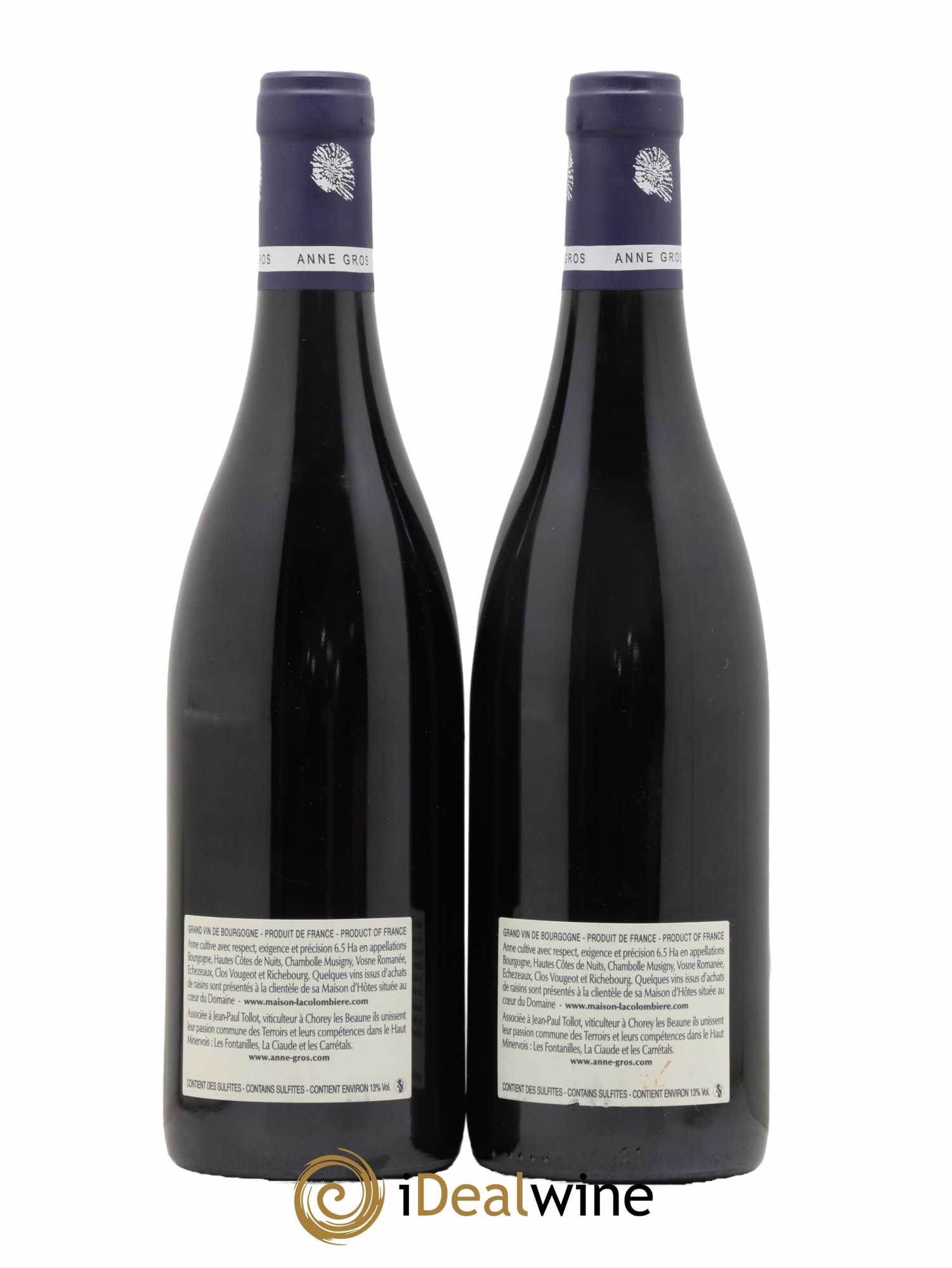 Clos de Vougeot Grand Cru Le Grand Maupertui Anne Gros 2014 - Lot de 2 bouteilles - 1
