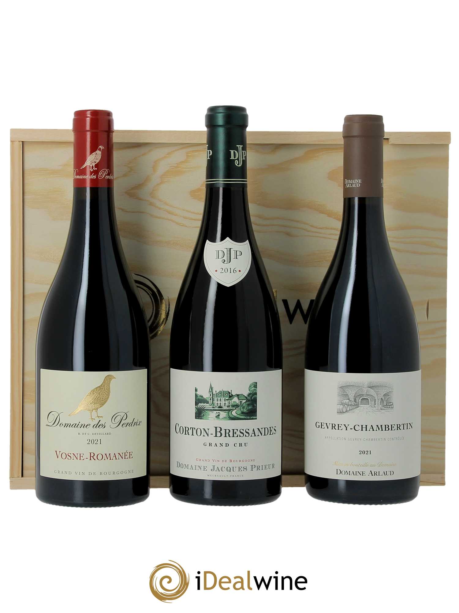 Coffret (wooden case) - Bourgogne Rouge iDealwine - Lot de 3 bouteilles - 1