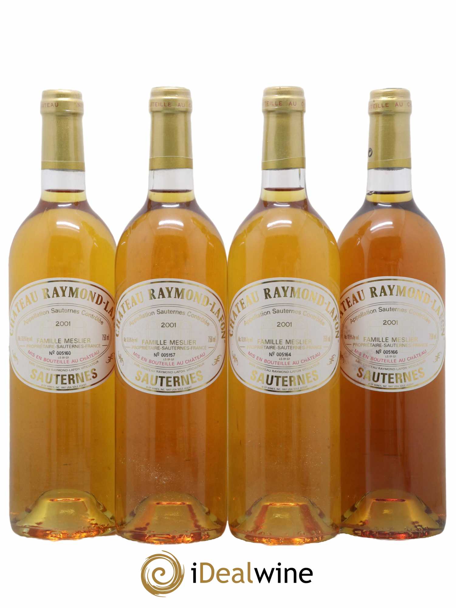 Château Raymond Lafon 2001 - Lotto di 4 bottiglie - 0