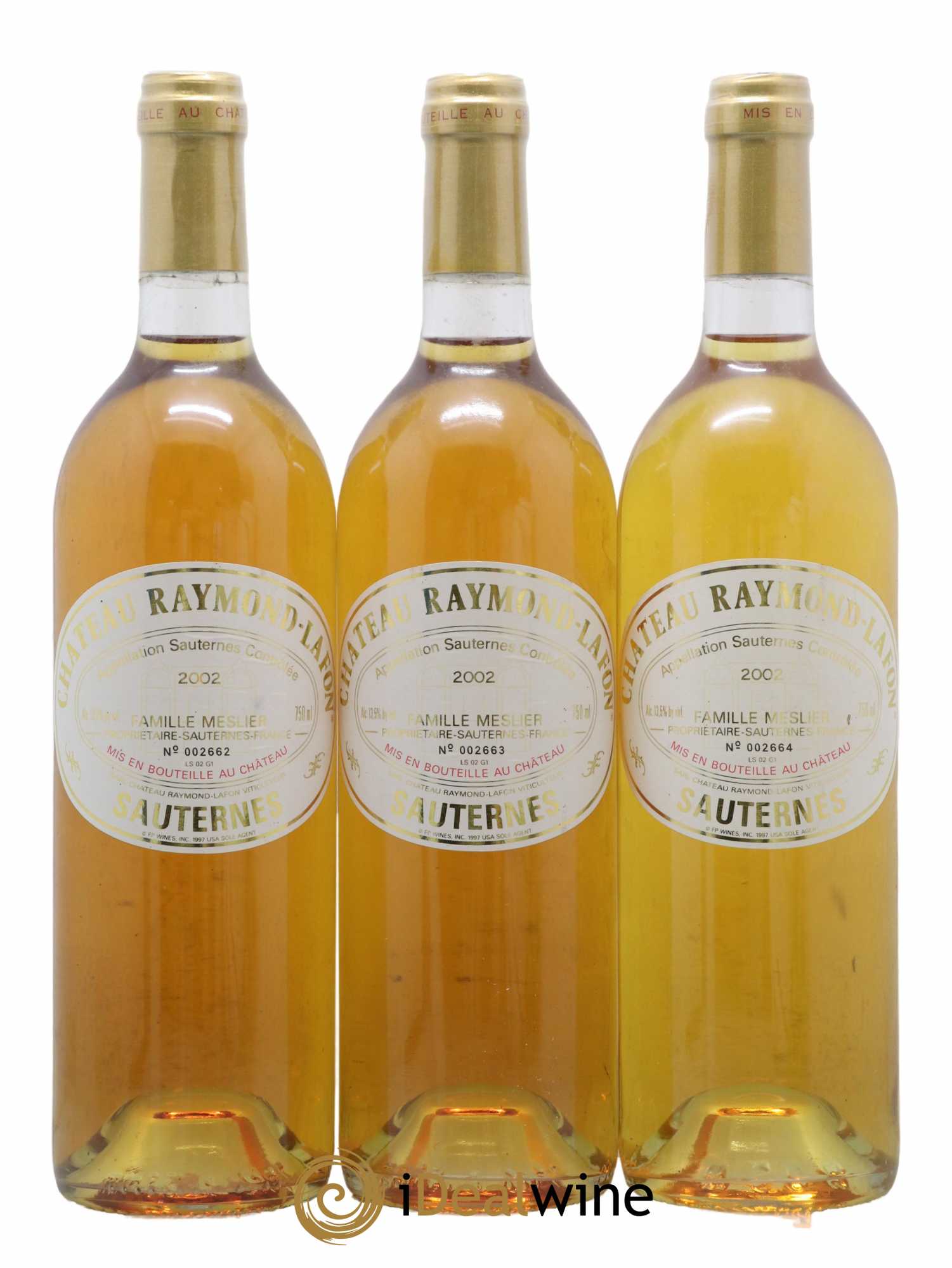 Château Raymond Lafon 2002 - Lotto di 3 bottiglie - 0