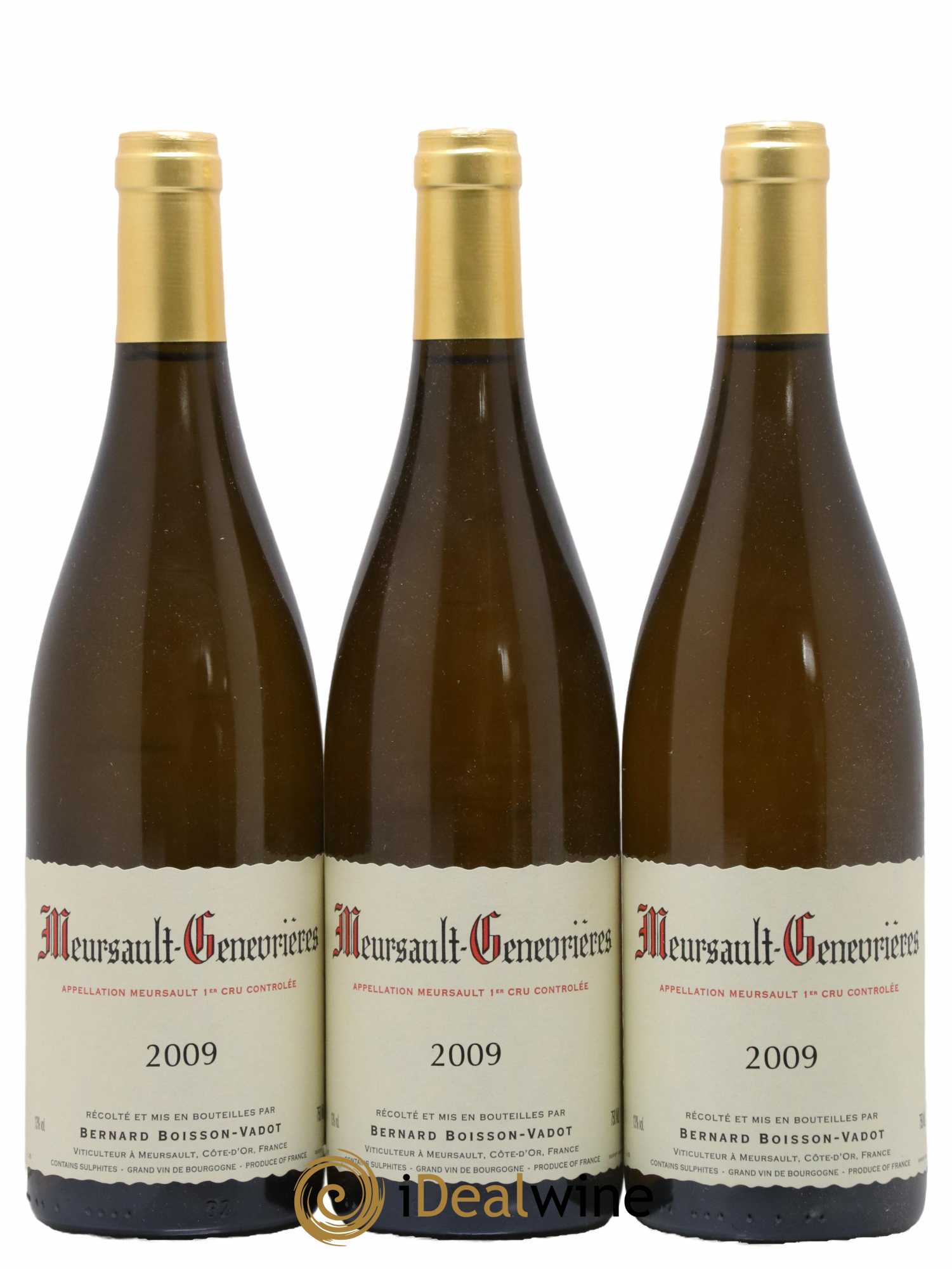Meursault 1er Cru Genevrières Boisson-Vadot (Domaine) 2009 - Lot de 3 bouteilles - 0