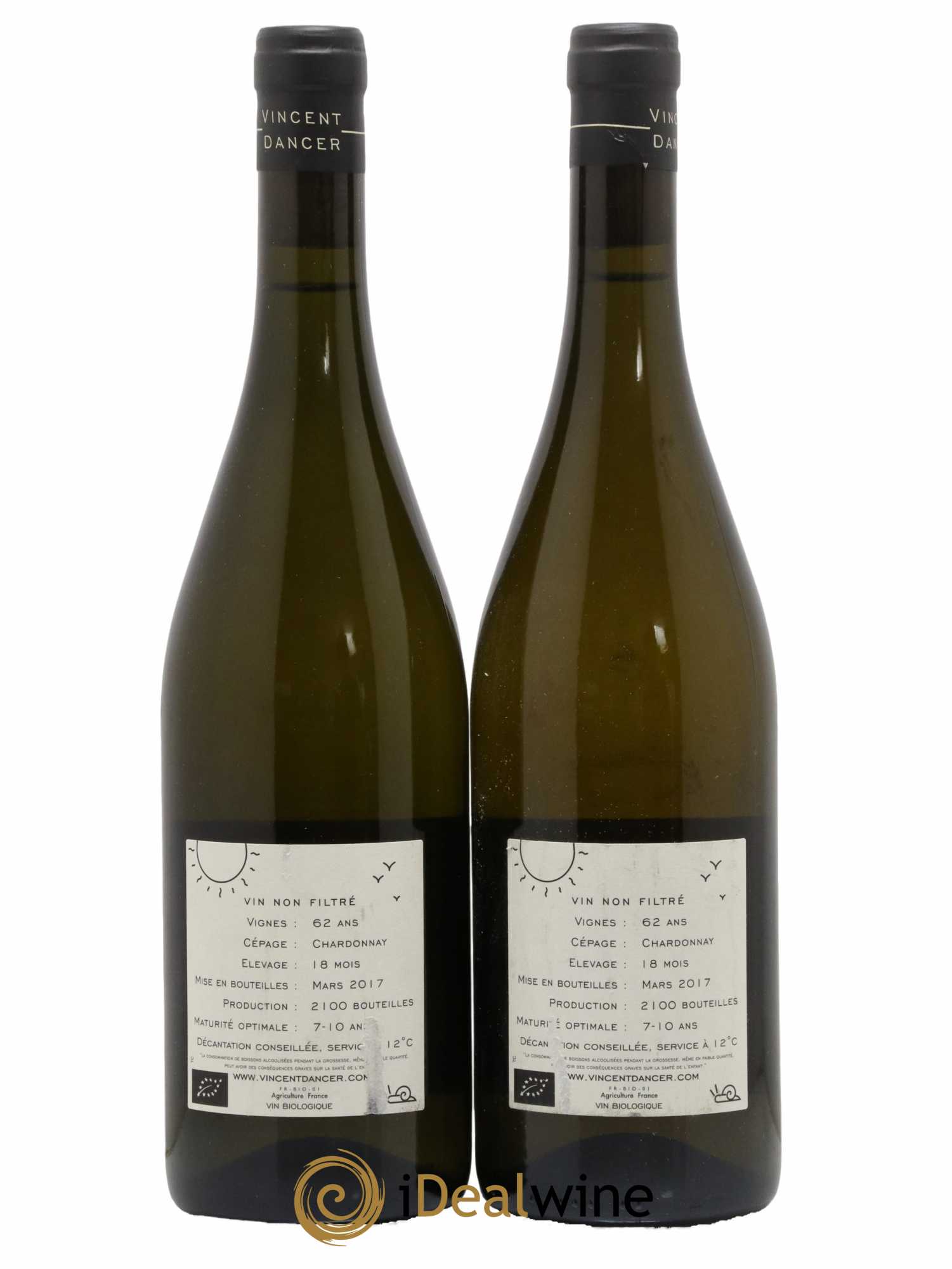 Chassagne-Montrachet 1er Cru (Morgeot) Tête du Clos Vincent Dancer 2015 - Lot de 2 bouteilles - 1