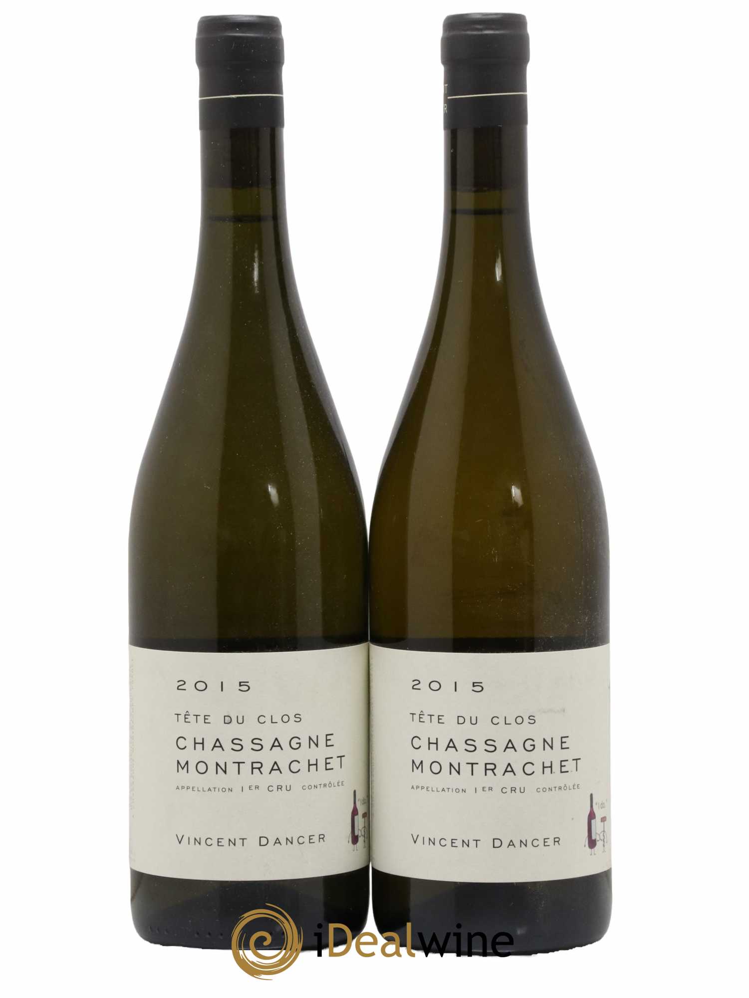 Chassagne-Montrachet 1er Cru (Morgeot) Tête du Clos Vincent Dancer 2015 - Lot de 2 bouteilles - 0