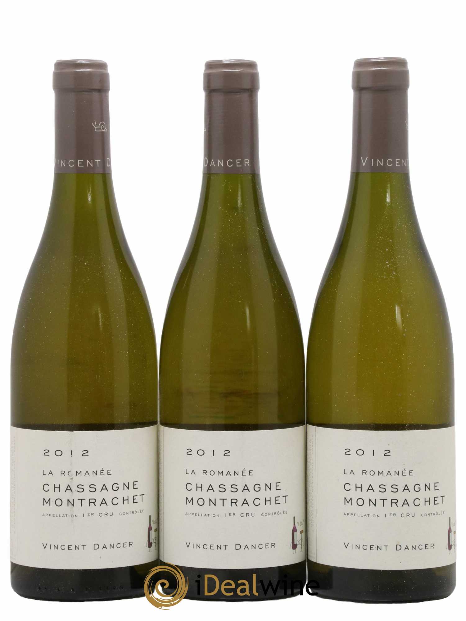 Chassagne-Montrachet 1er Cru La Romanée Vincent Dancer 2012 - Lot de 3 bouteilles - 0