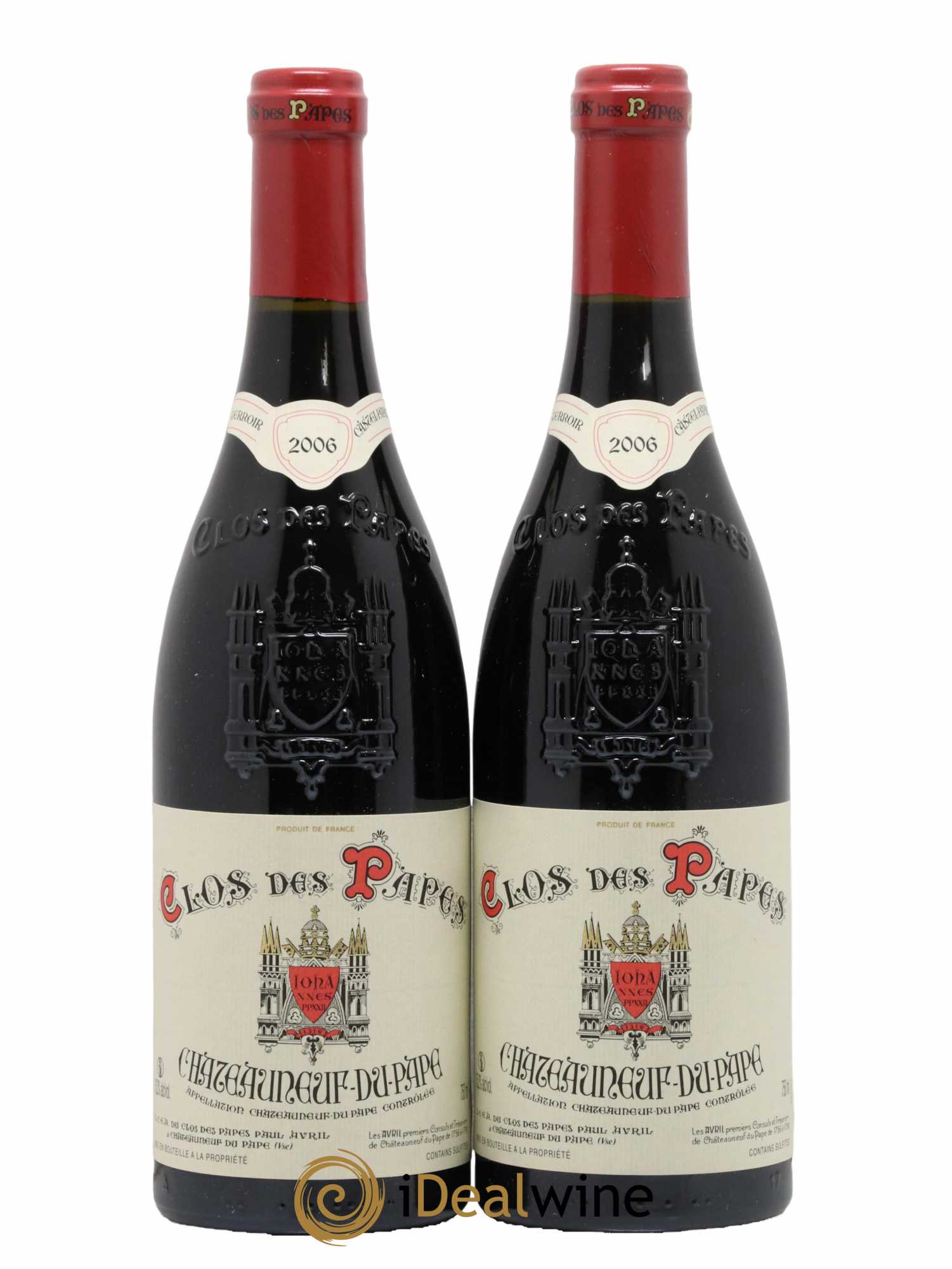 Châteauneuf-du-Pape Clos des Papes - Paul Avril 2006 - Lot de 2 bouteilles - 0