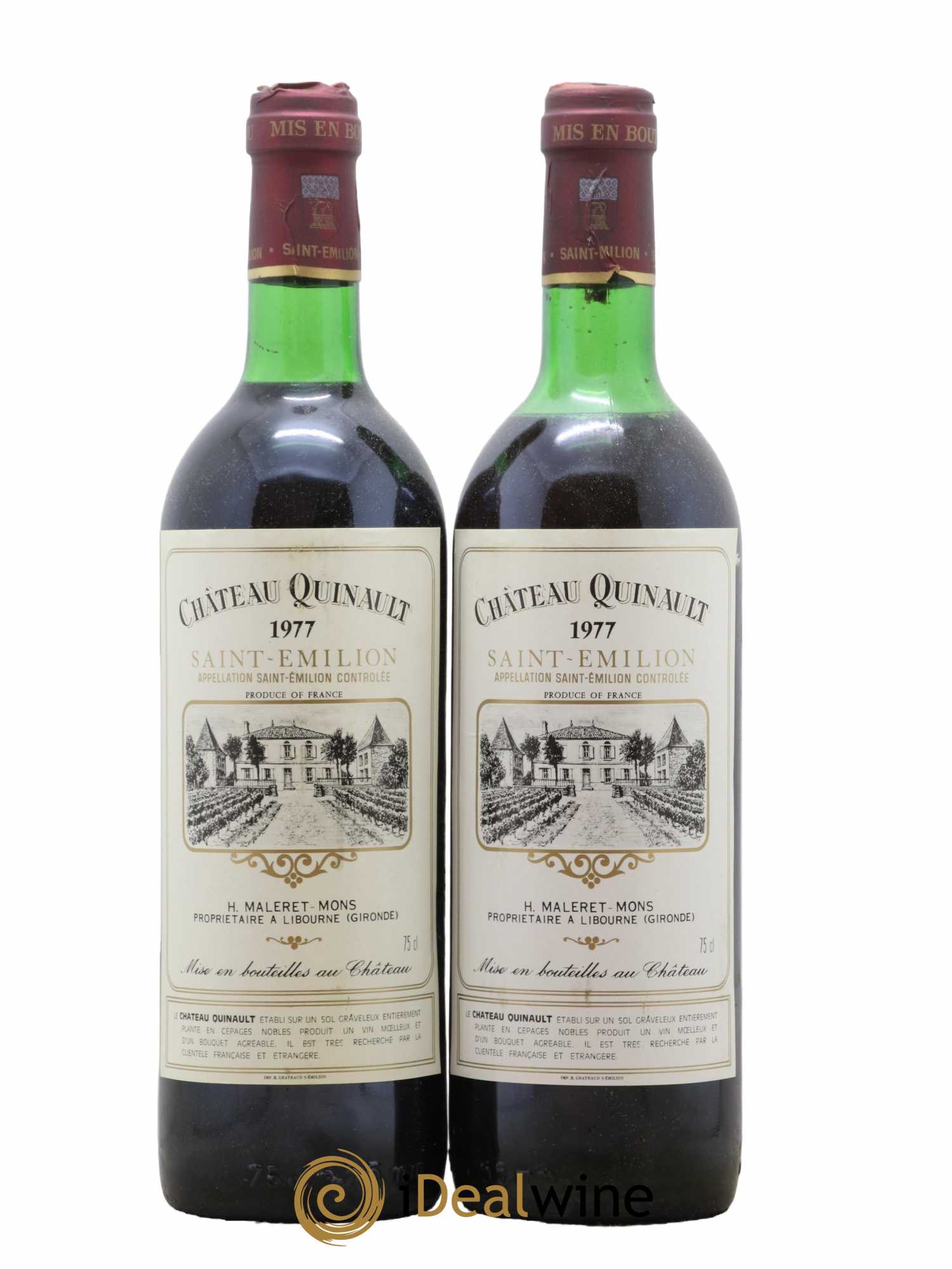 Saint-Émilion Château Quinault 1977 - Posten von 2 Flaschen - 0