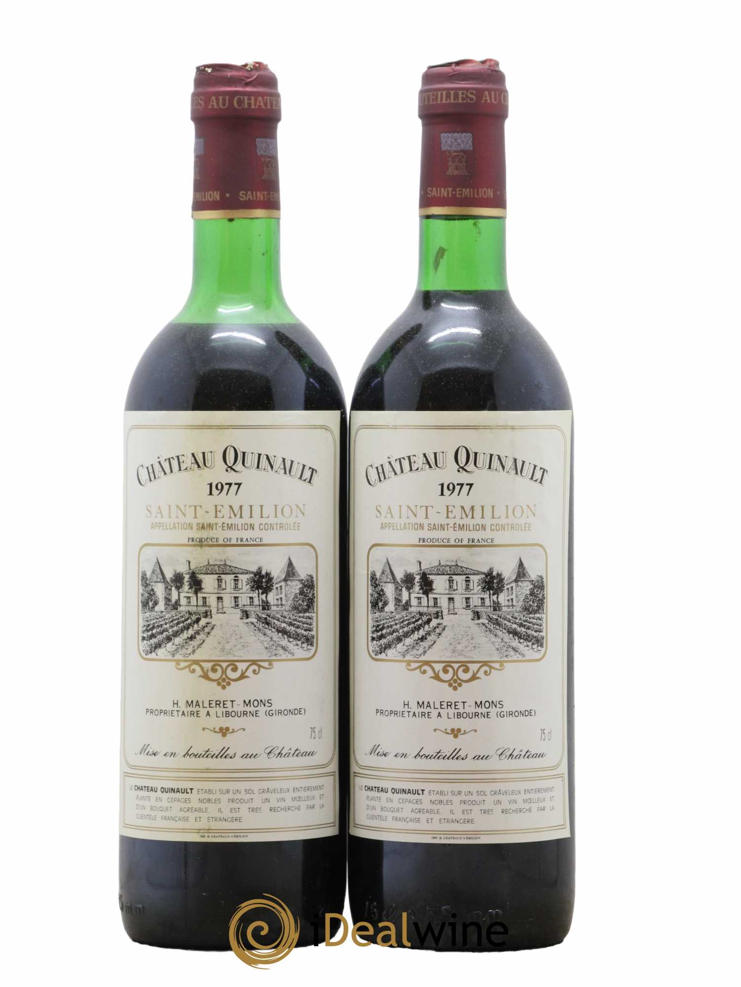 Saint-Émilion Château Quinault 1977 - Posten von 2 Flaschen - 0