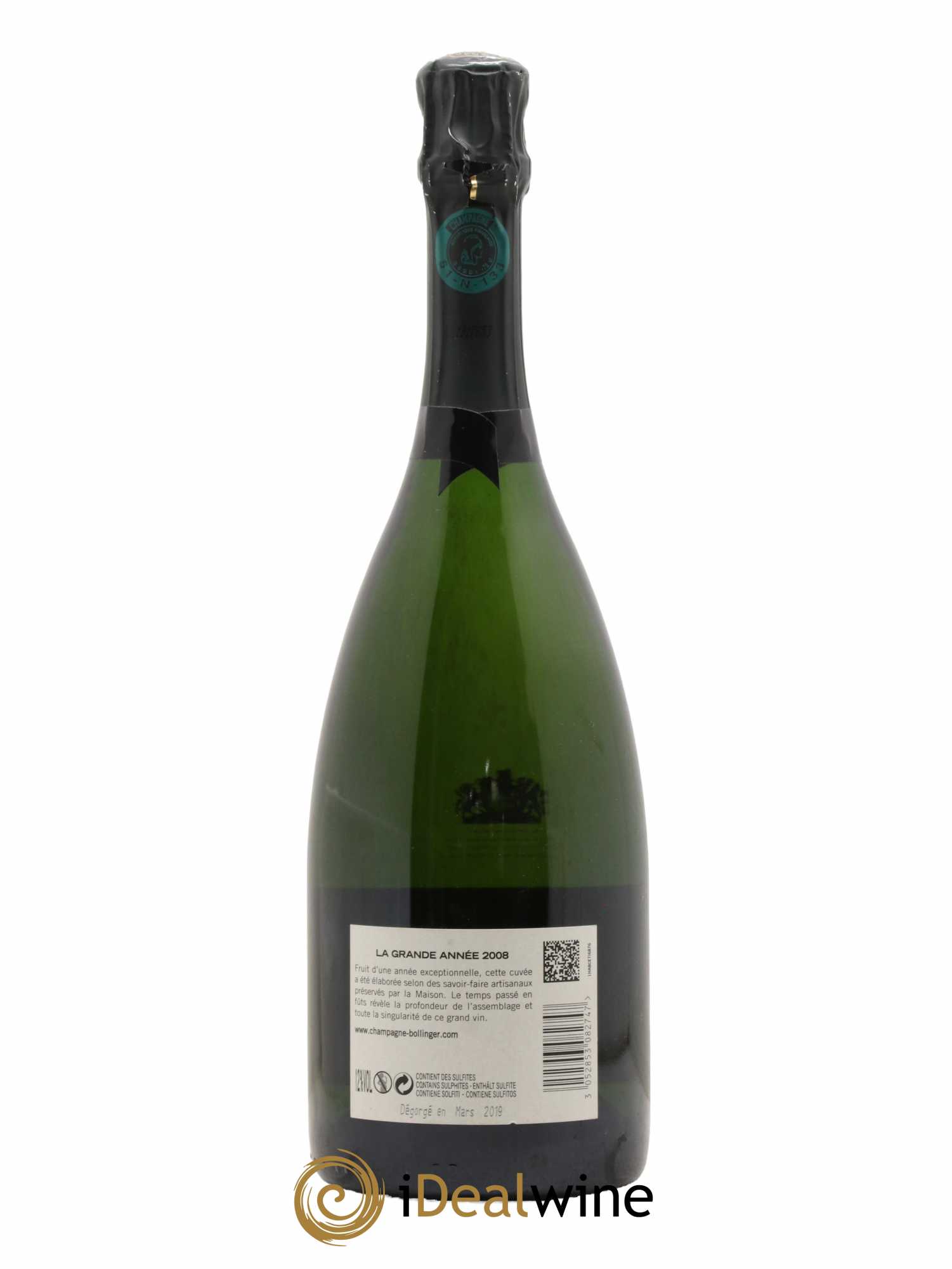 La Grande Année Brut Bollinger 2008 - Lot de 1 bouteille - 1