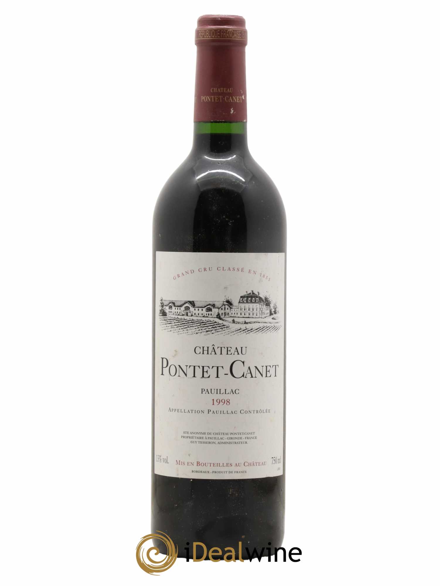 Château Pontet Canet 5ème Grand Cru Classé 1998 - Lot de 1 bouteille - 0