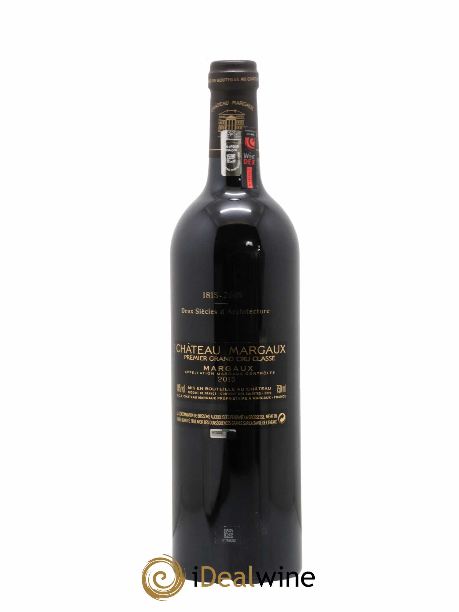 Château Margaux 1er Grand Cru Classé 2015 - Lot de 1 bouteille - 1