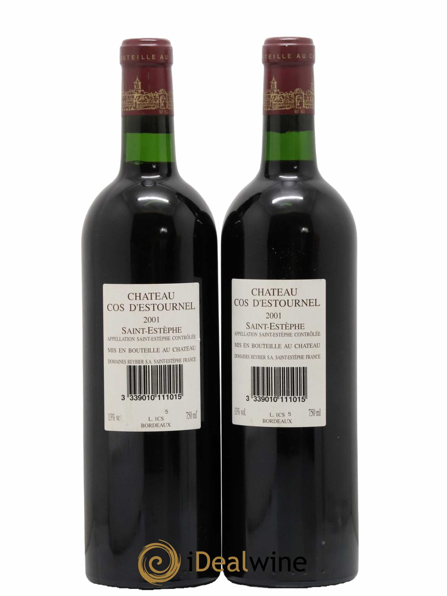 Cos d'Estournel 2ème Grand Cru Classé 2001 - Lot de 2 bouteilles - 1