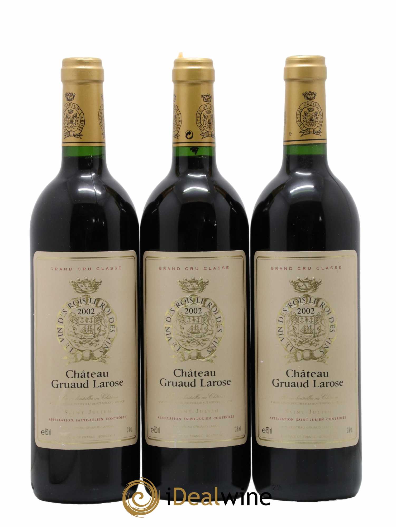 Château Gruaud Larose 2ème Grand Cru Classé 2002 - Lot de 3 bouteilles - 0