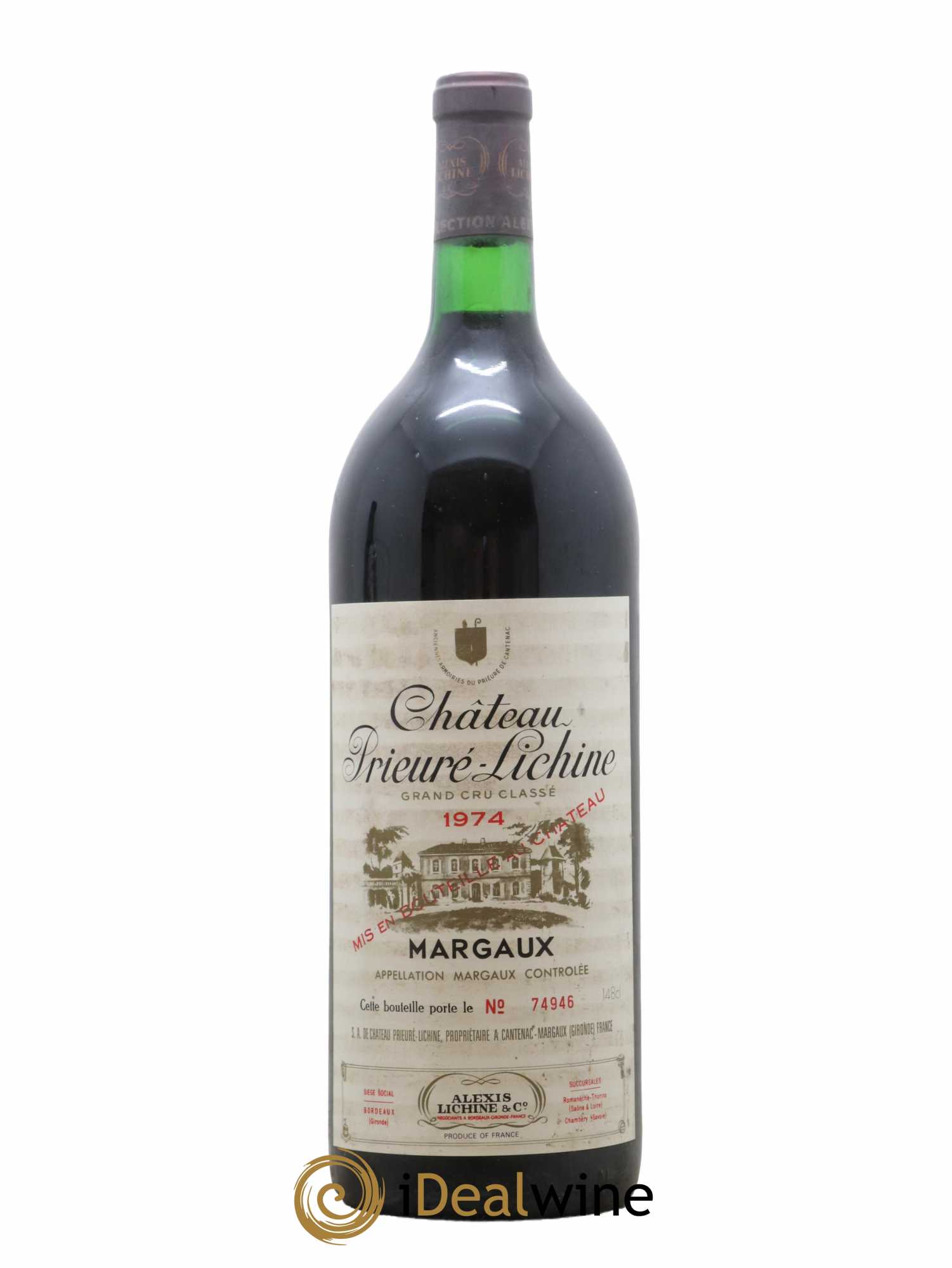 Château Prieuré Lichine 4ème Grand Cru Classé 1974 - Lot de 1 magnum - 0