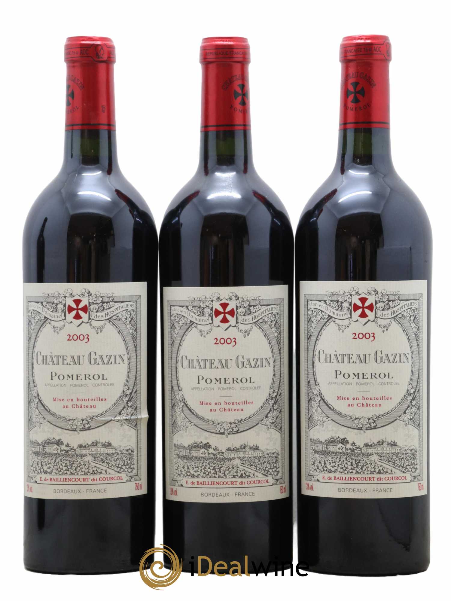 Château Gazin 2003 - Lot de 3 bouteilles - 0
