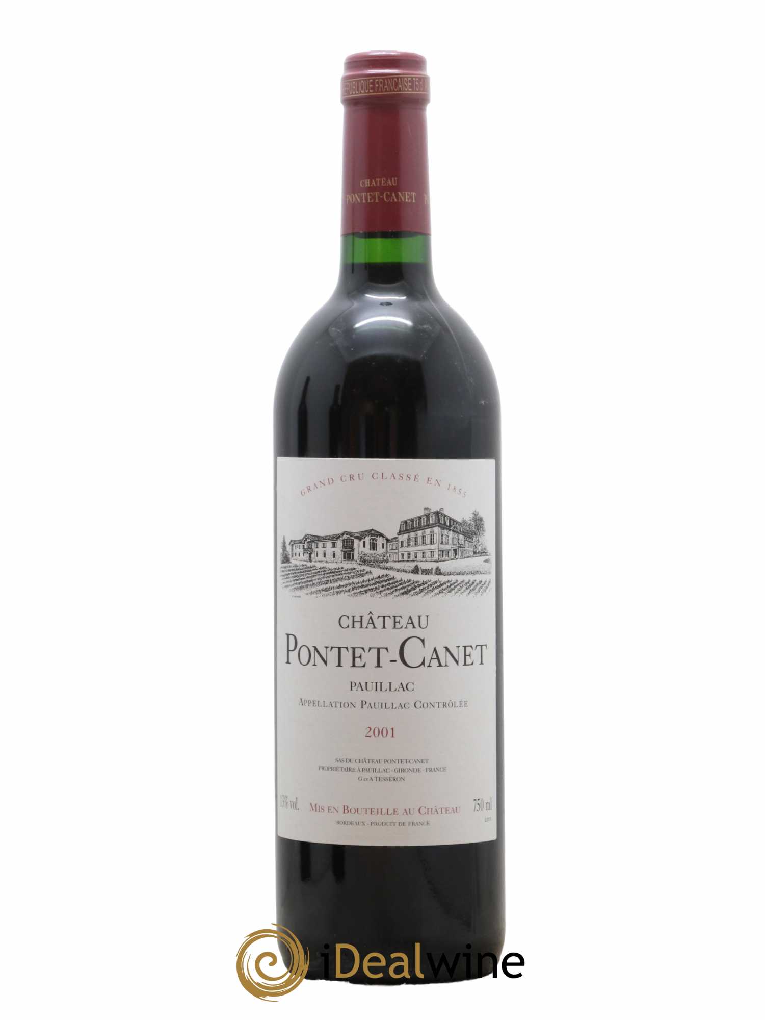 Château Pontet Canet 5ème Grand Cru Classé 2001 - Lot de 1 bouteille - 0