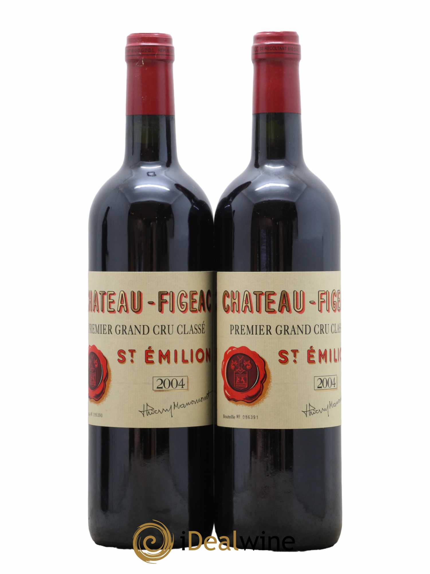 Château Figeac 1er Grand Cru Classé A 2004 - Lot de 2 bouteilles - 0