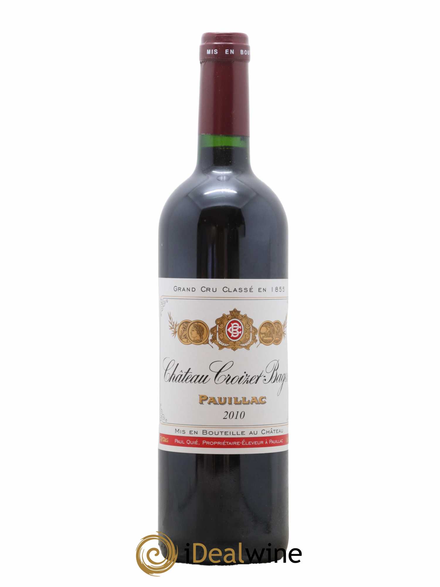 Château Croizet Bages 5ème Grand Cru Classé 2010 - Lot de 1 bouteille - 0