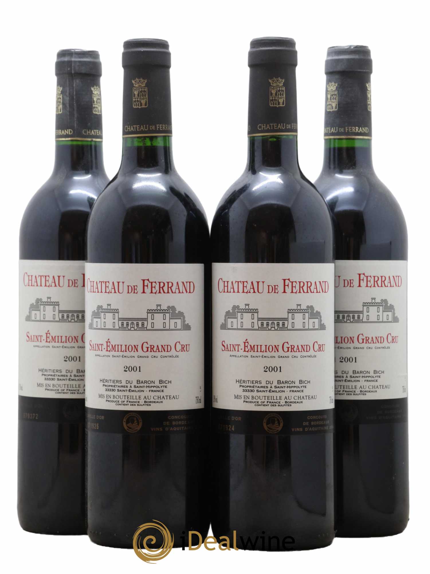 Château de Ferrand Grand Cru Classé 2001 - Lot de 4 bouteilles - 0