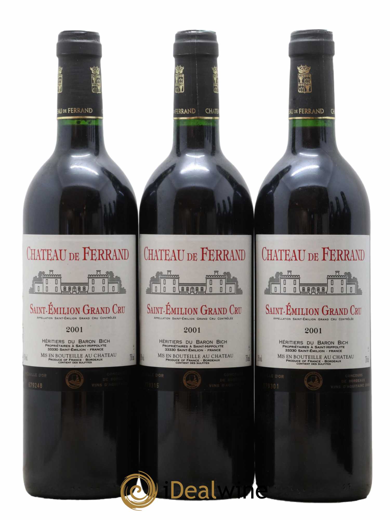 Château de Ferrand Grand Cru Classé 2001 - Lot de 6 bouteilles - 1