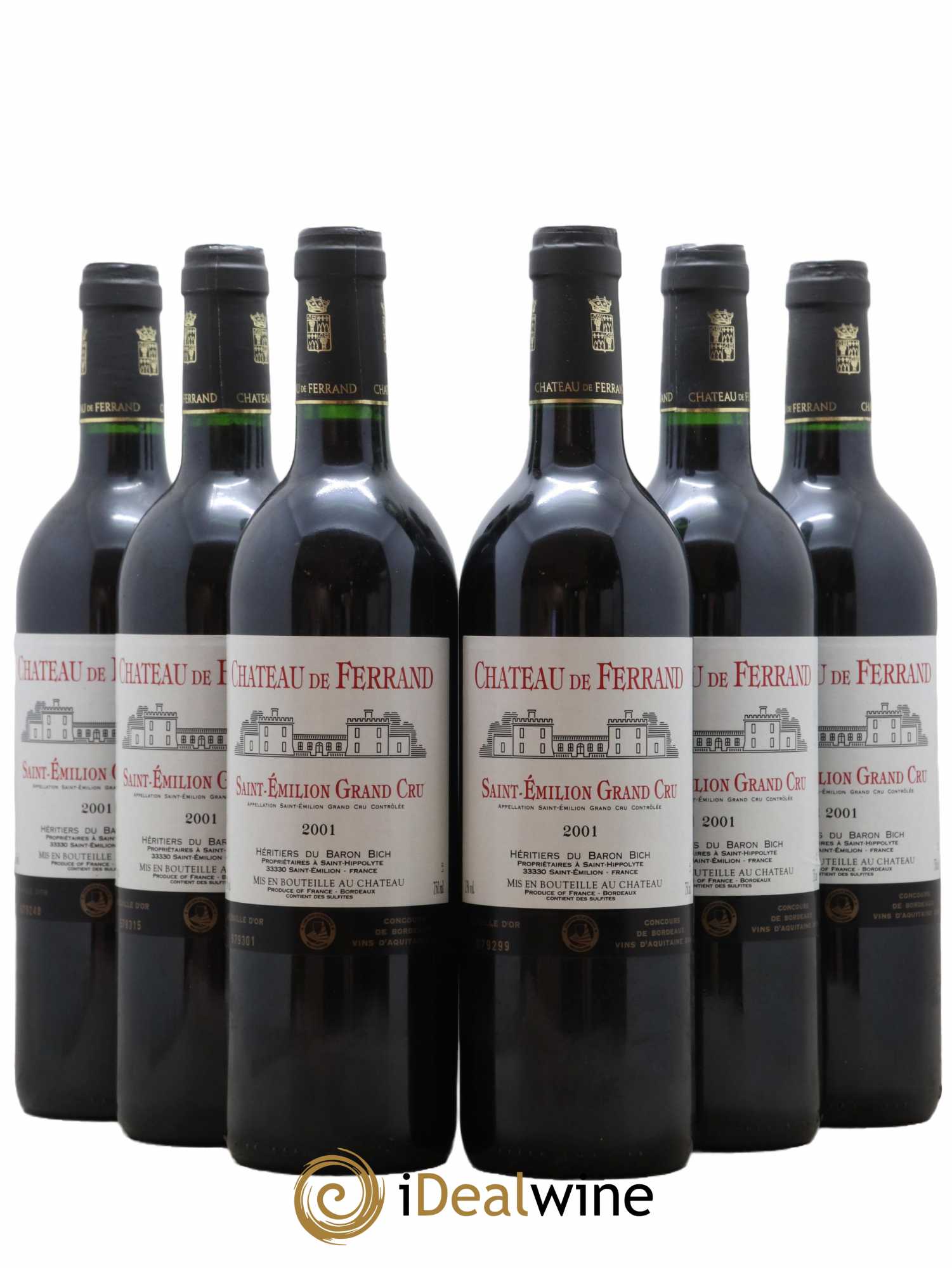 Château de Ferrand Grand Cru Classé 2001 - Lot de 6 bouteilles - 0