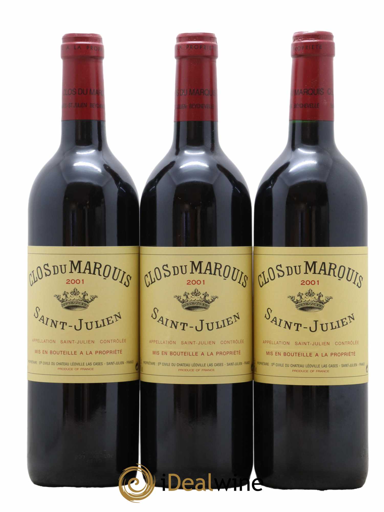 Clos du Marquis 2001 - Lot de 3 bouteilles - 0