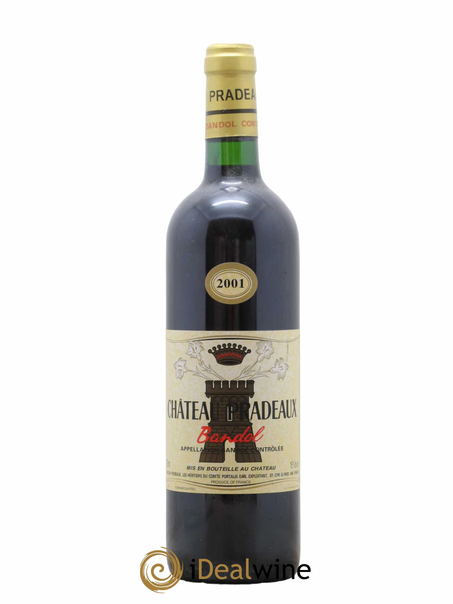 Bandol Château Pradeaux Famille Portalis 2001 - Lot de 1 bouteille - 0