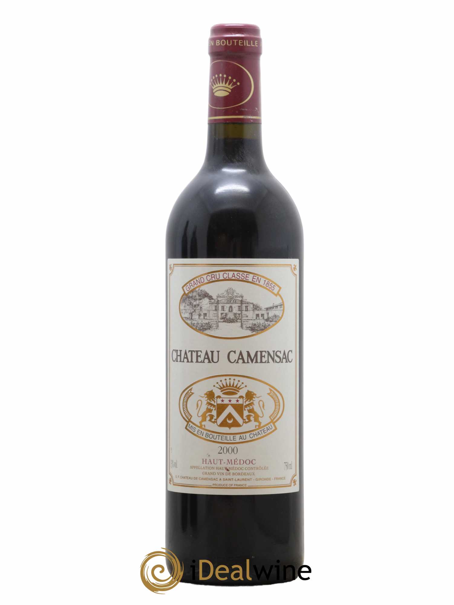 Château Camensac 5ème Grand Cru Classé 2000 - Lot de 1 bouteille - 0