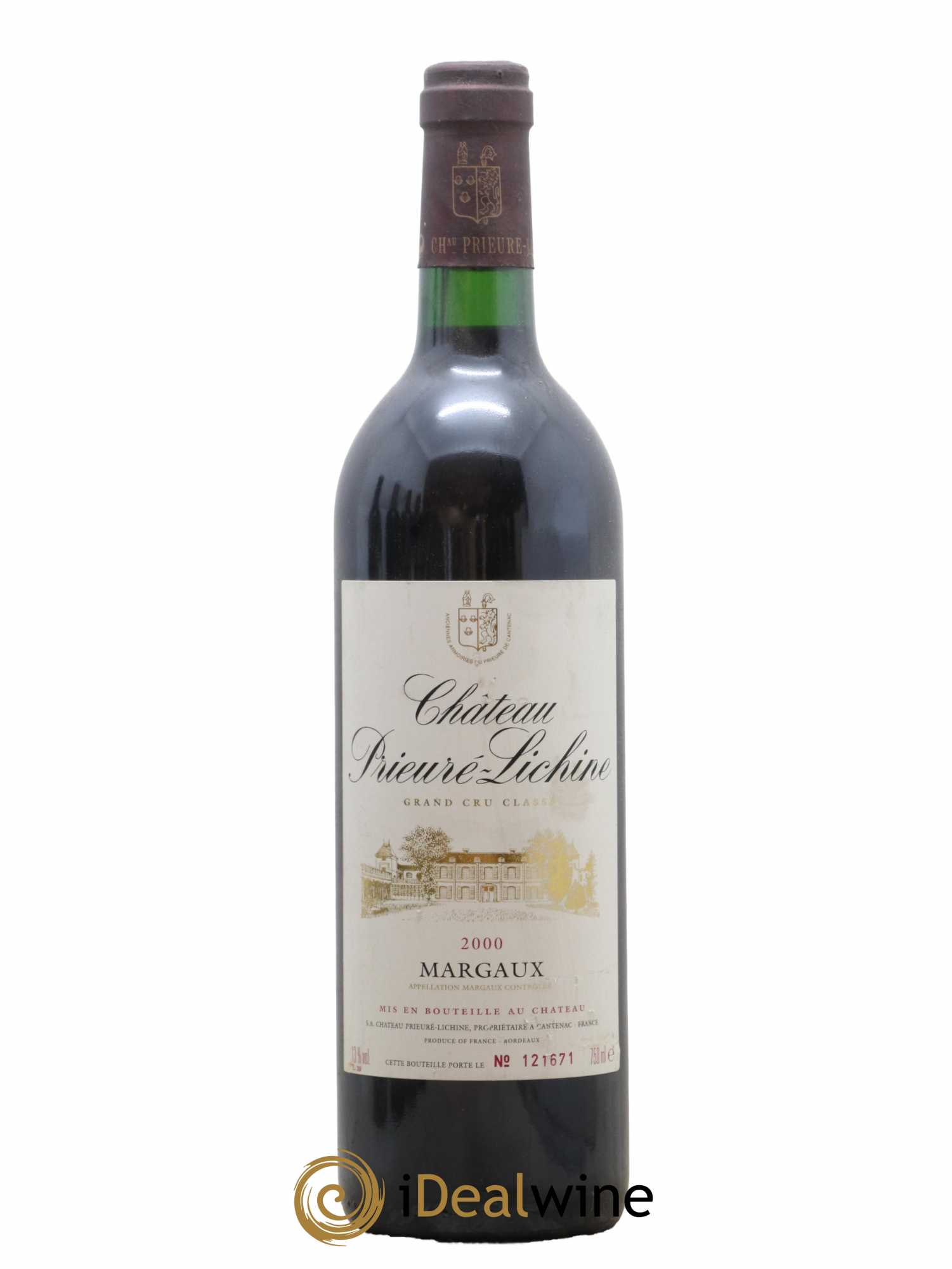 Château Prieuré Lichine 4ème Grand Cru Classé 2000 - Lot de 1 bouteille - 0