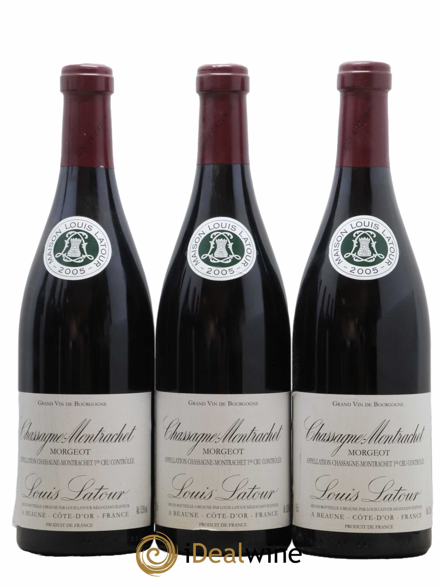Chassagne-Montrachet 1er Cru Morgeot Louis Latour 2005 - Lot de 3 bouteilles - 0