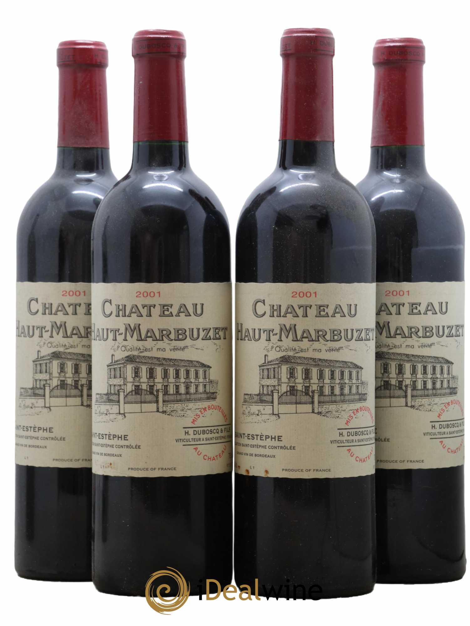 Château Haut Marbuzet 2001 - Lot de 4 bouteilles - 0