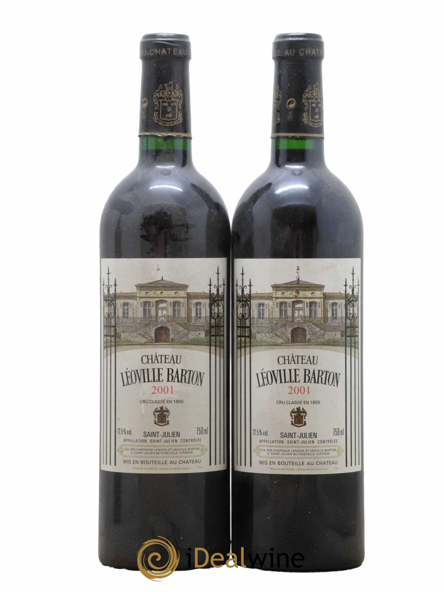 Château Léoville Barton 2ème Grand Cru Classé 2001 - Lot de 2 bouteilles - 0