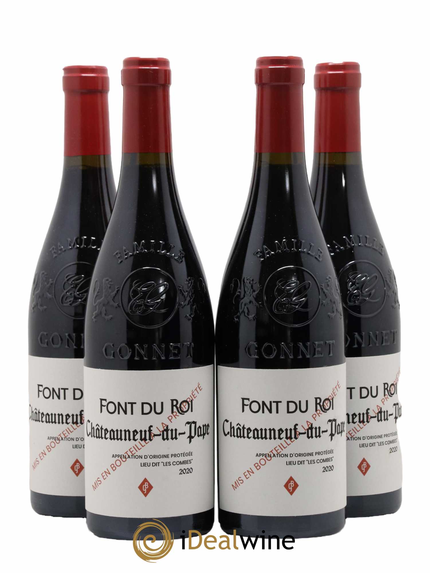 Châteauneuf-du-Pape Les Combes Font du Roi 2020 - Lot de 4 bouteilles - 0