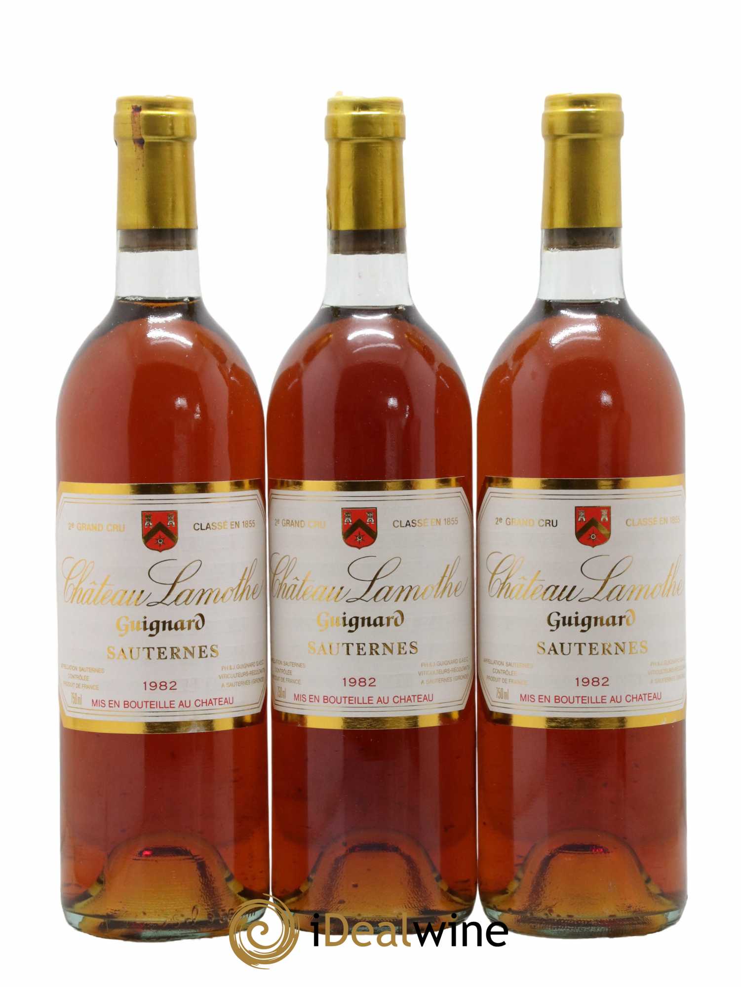 Château Lamothe 2ème Grand Cru Classé 1982 - Lotto di 3 bottiglie - 0