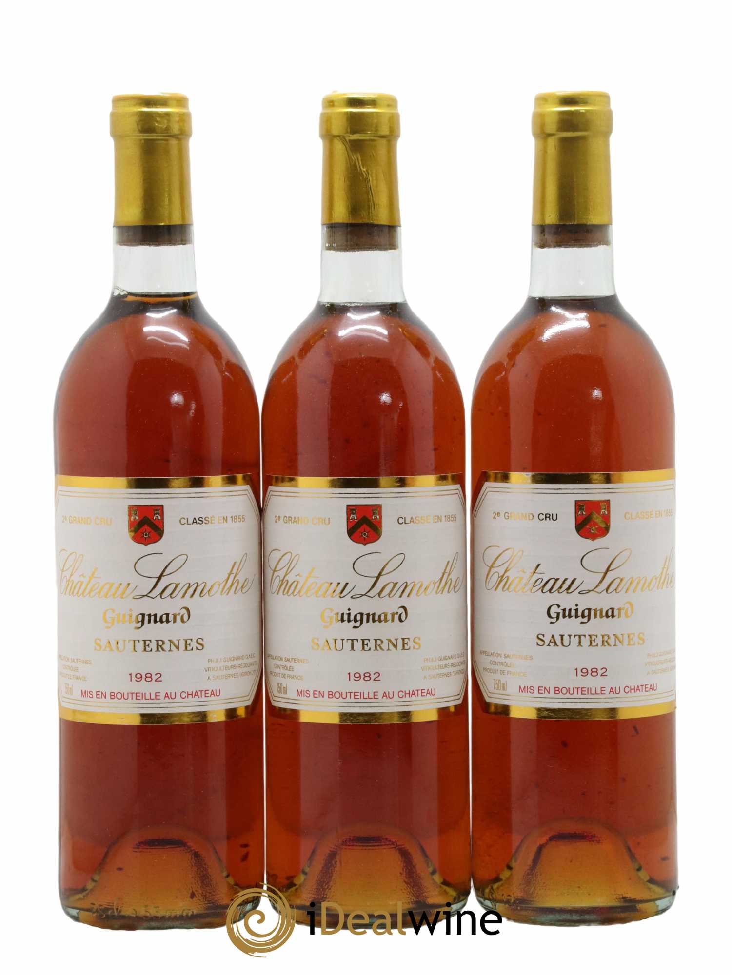 Château Lamothe 2ème Grand Cru Classé 1982 - Lotto di 3 bottiglie - 0
