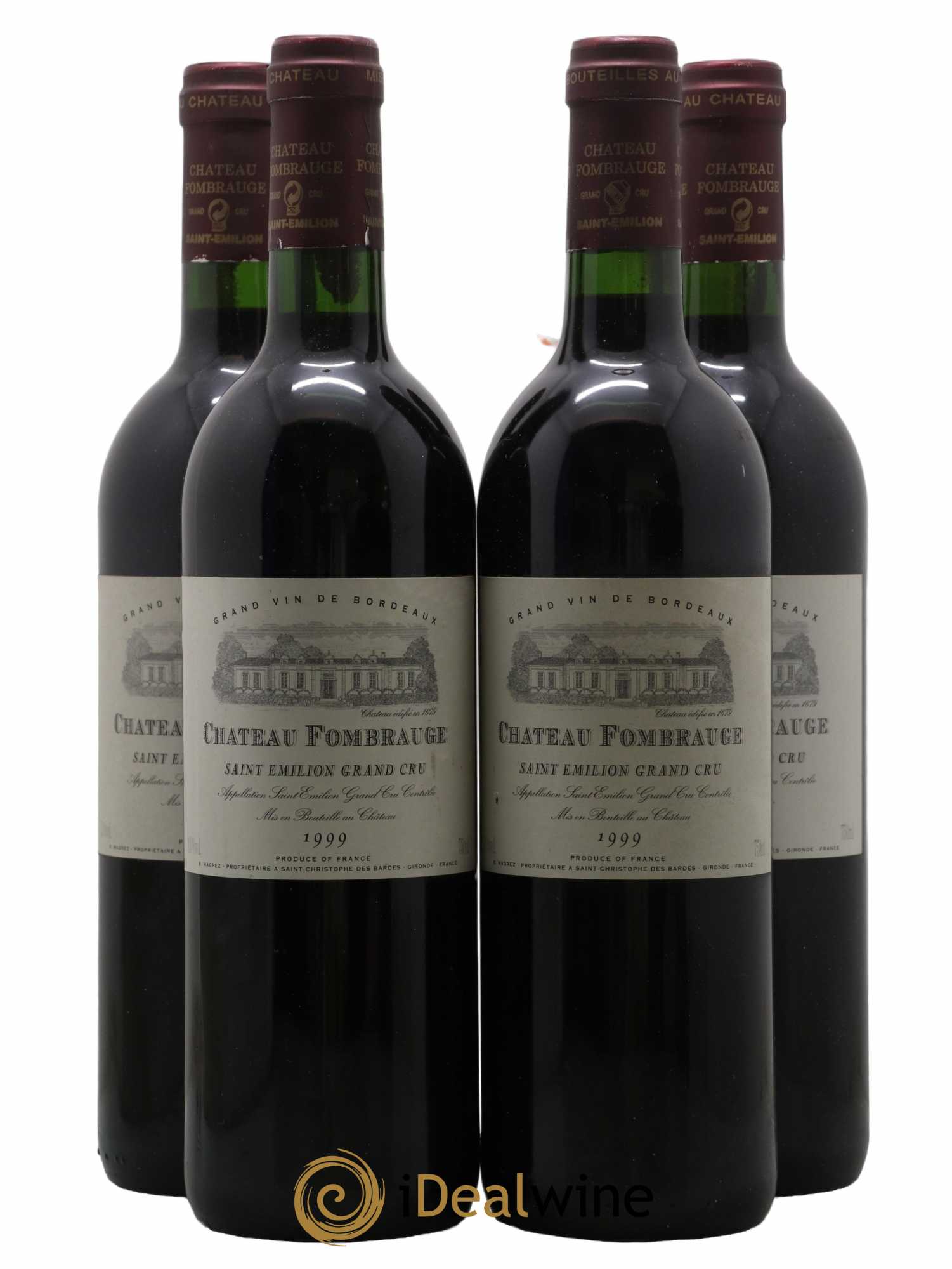 Château Fombrauge Grand Cru Classé 1999 - Lot de 4 bouteilles - 0