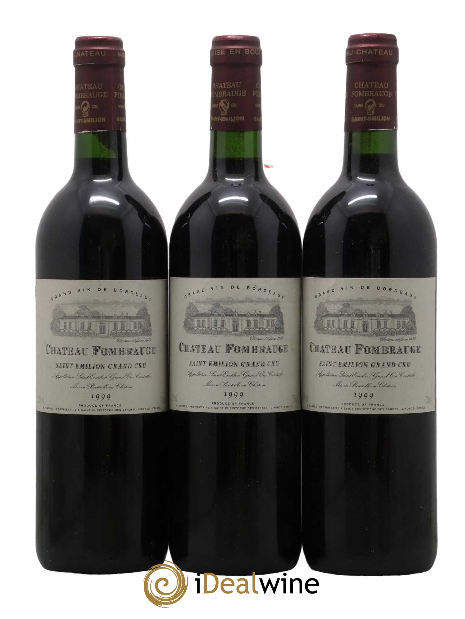 Château Fombrauge Grand Cru Classé 1999 - Lot de 3 bouteilles - 0